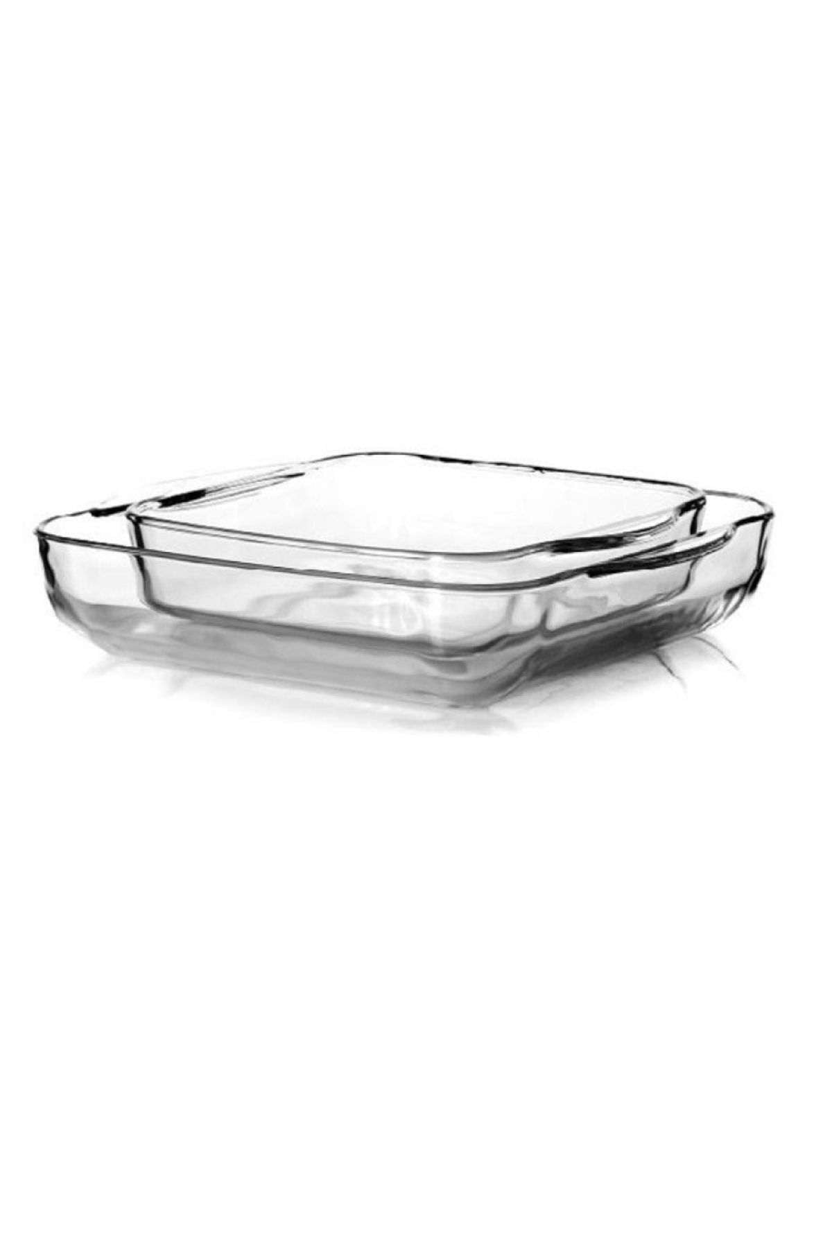 Conjunto de pratos de vidro (2 peças)-PB-159028-Transparente