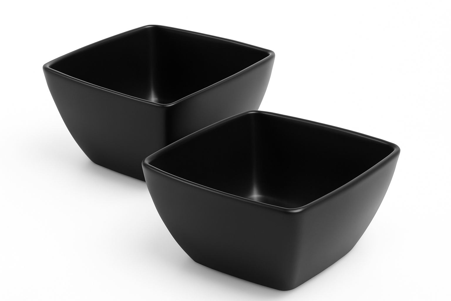 Conjunto de tigelas de vidro – 24 x 24 x 10,7 cm – Preto – Vidro