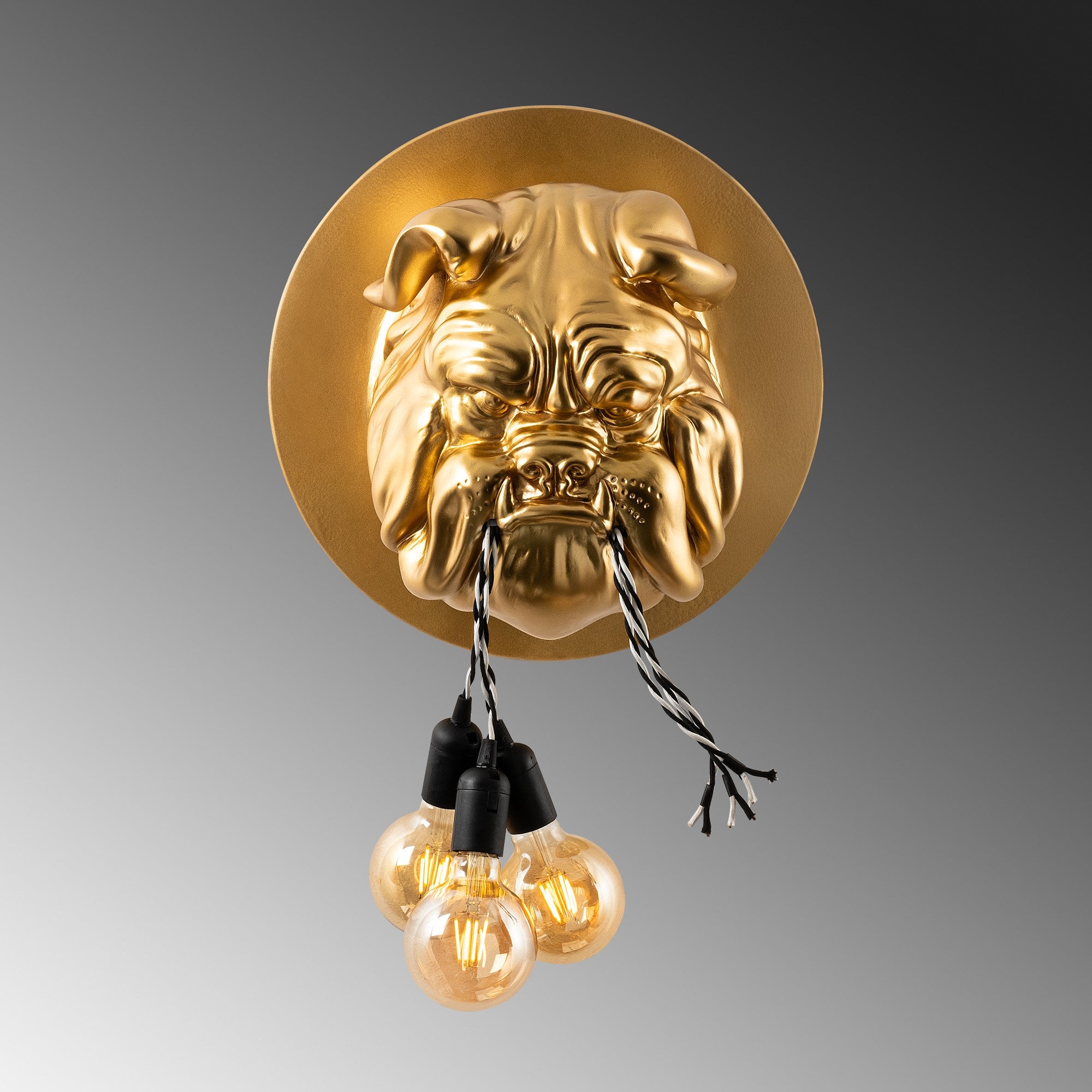 Candeeiro de Parede – 45 x 45 x 27 cm – Dourado – Poliéster