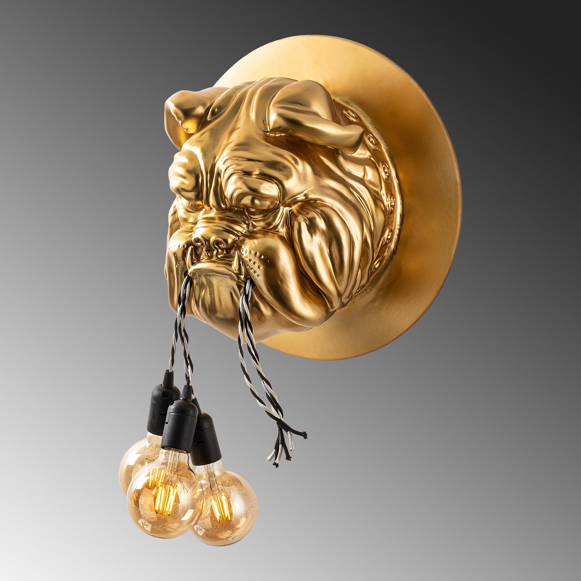 Candeeiro de Parede – 45 x 45 x 27 cm – Dourado – Poliéster