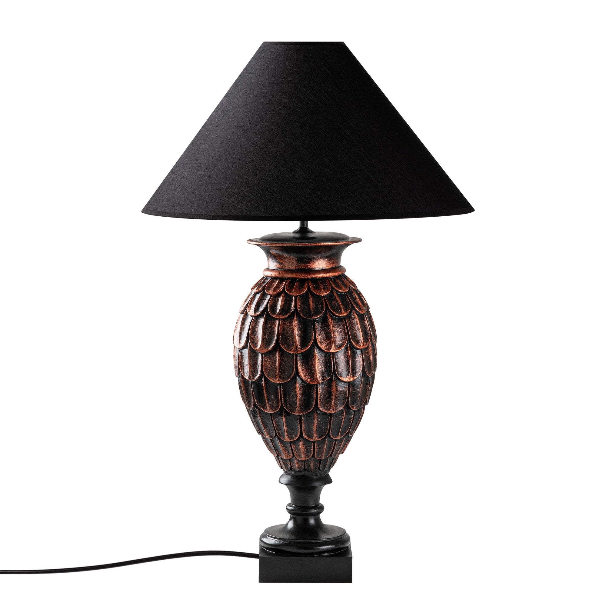 Candeeiro de mesa-Eleganze-Marrom
Preto