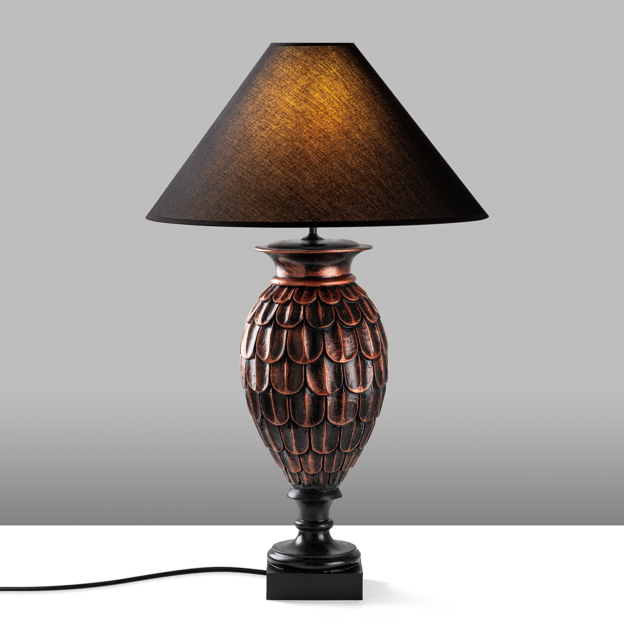 Candeeiro de mesa-Eleganze-Marrom
Preto