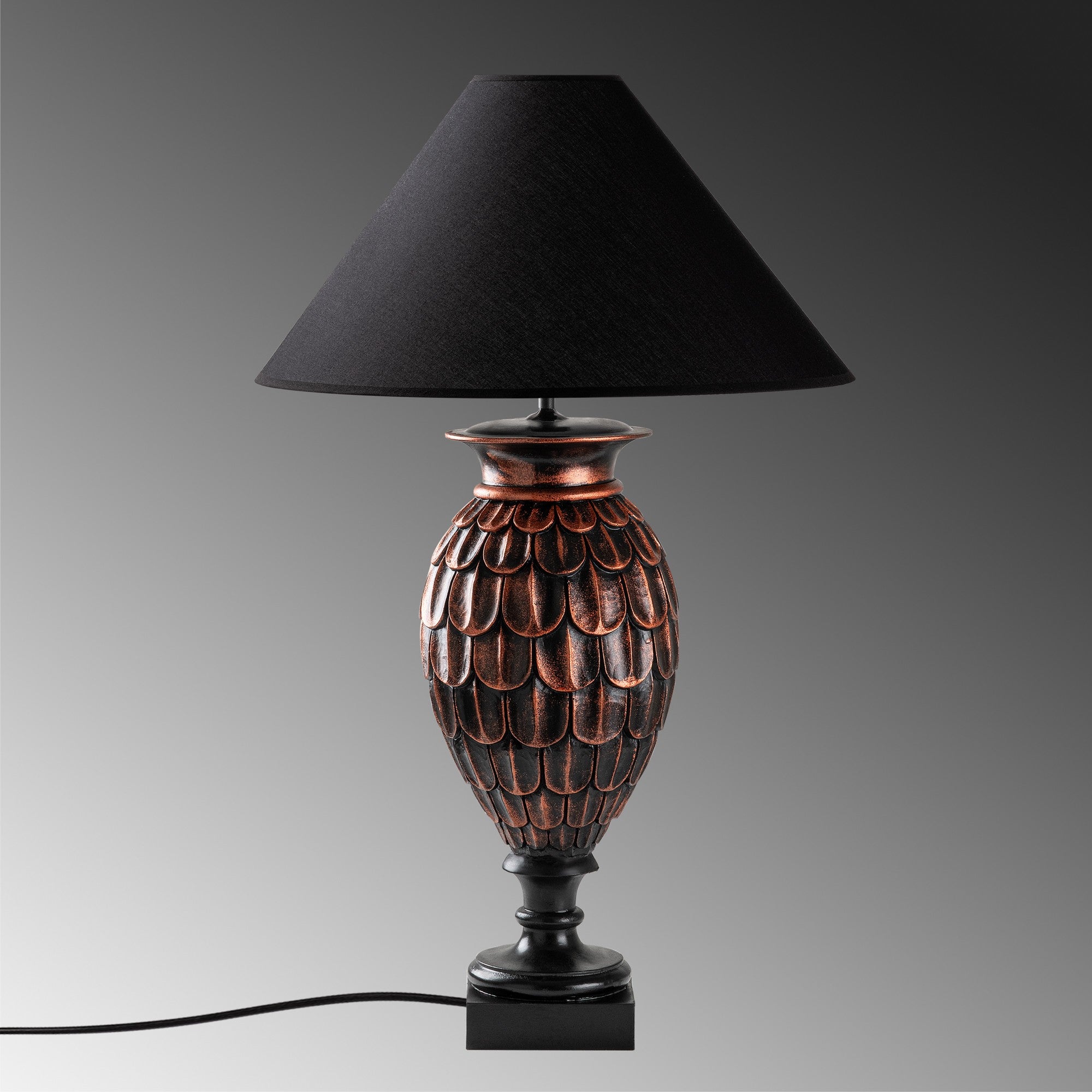 Candeeiro de mesa-Eleganze-Marrom
Preto