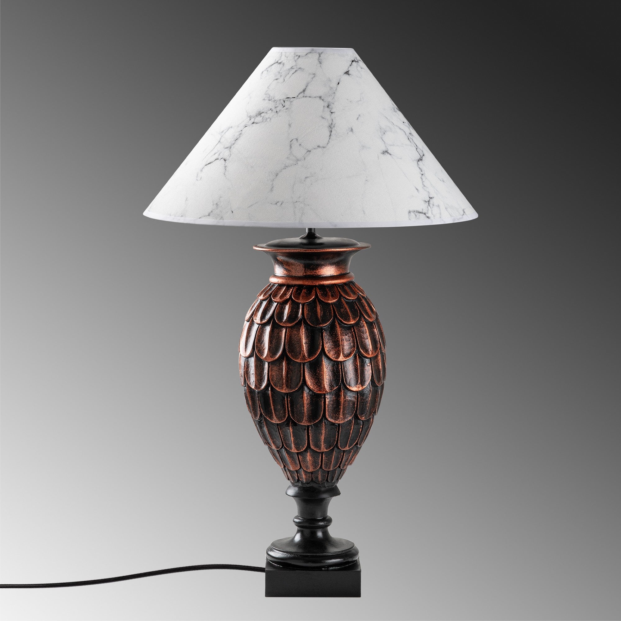 Candeeiro de mesa-Eleganze-Marrom
Branco