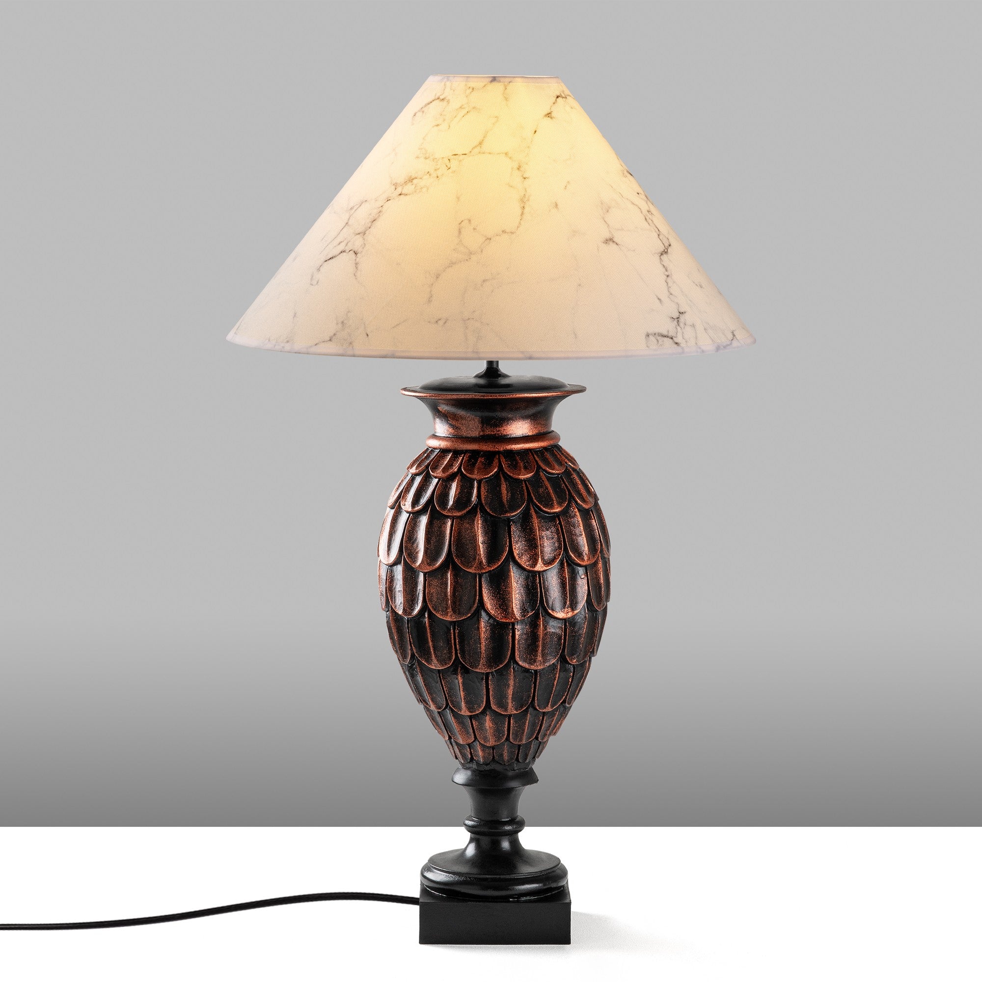 Candeeiro de mesa-Eleganze-Marrom
Branco