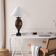 Candeeiro de mesa-Eleganze-Marrom
Branco