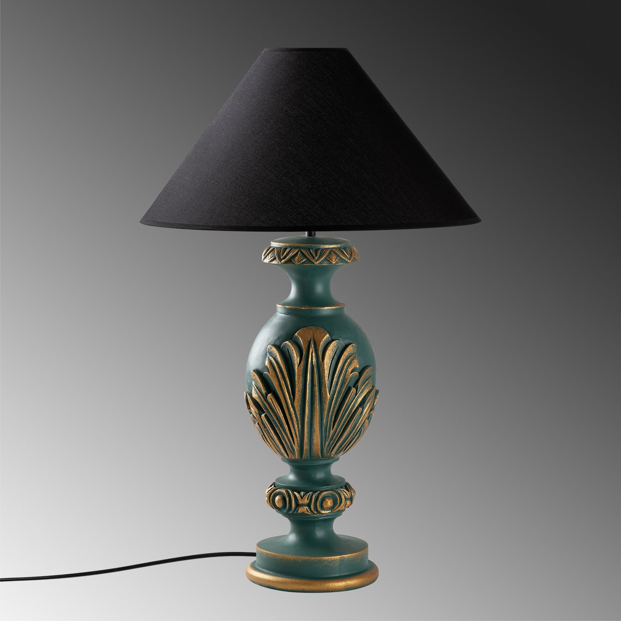 Candeeiro de mesa-Eleganze-Verde
Preto
