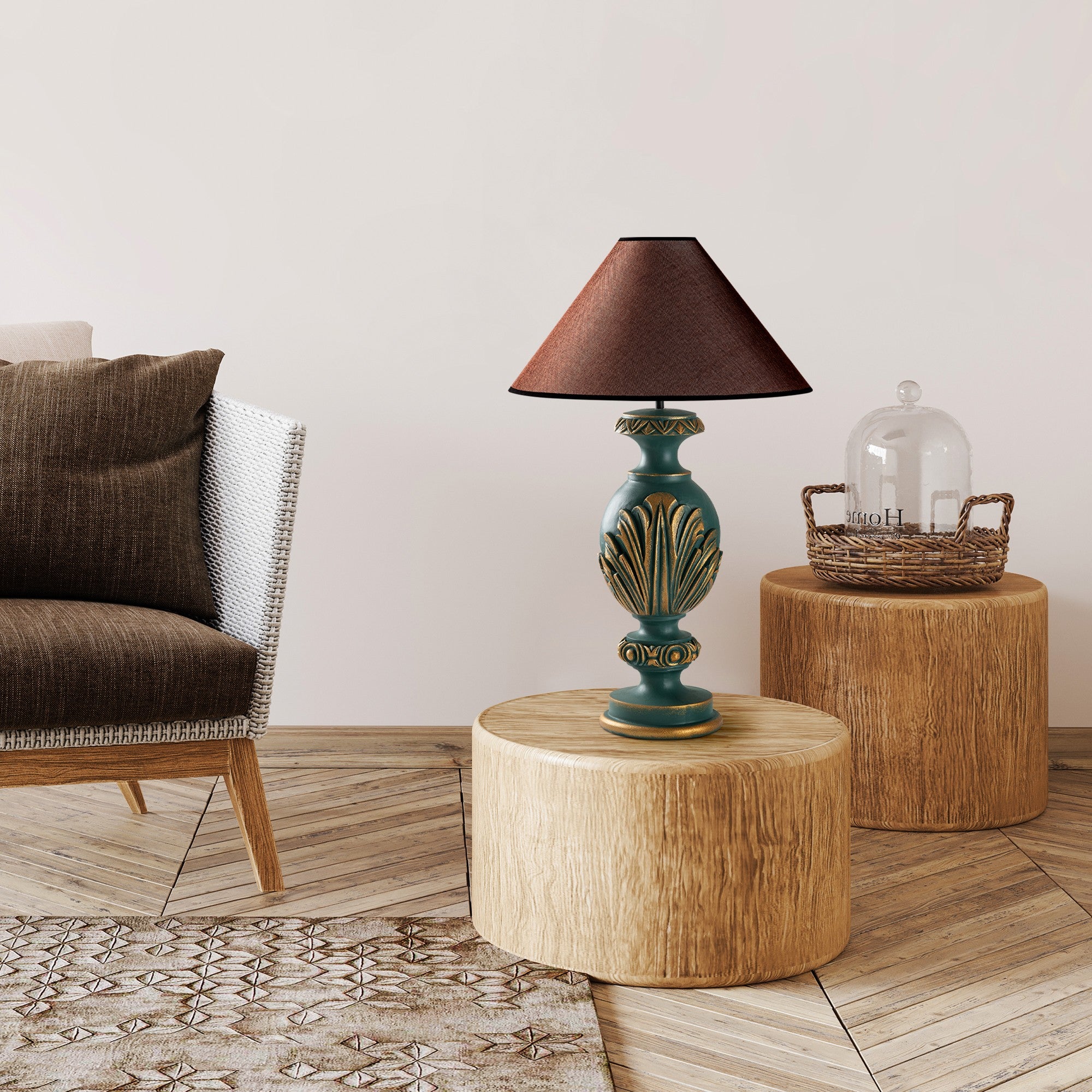 Candeeiro de mesa-Eleganze-Verde
Marrom