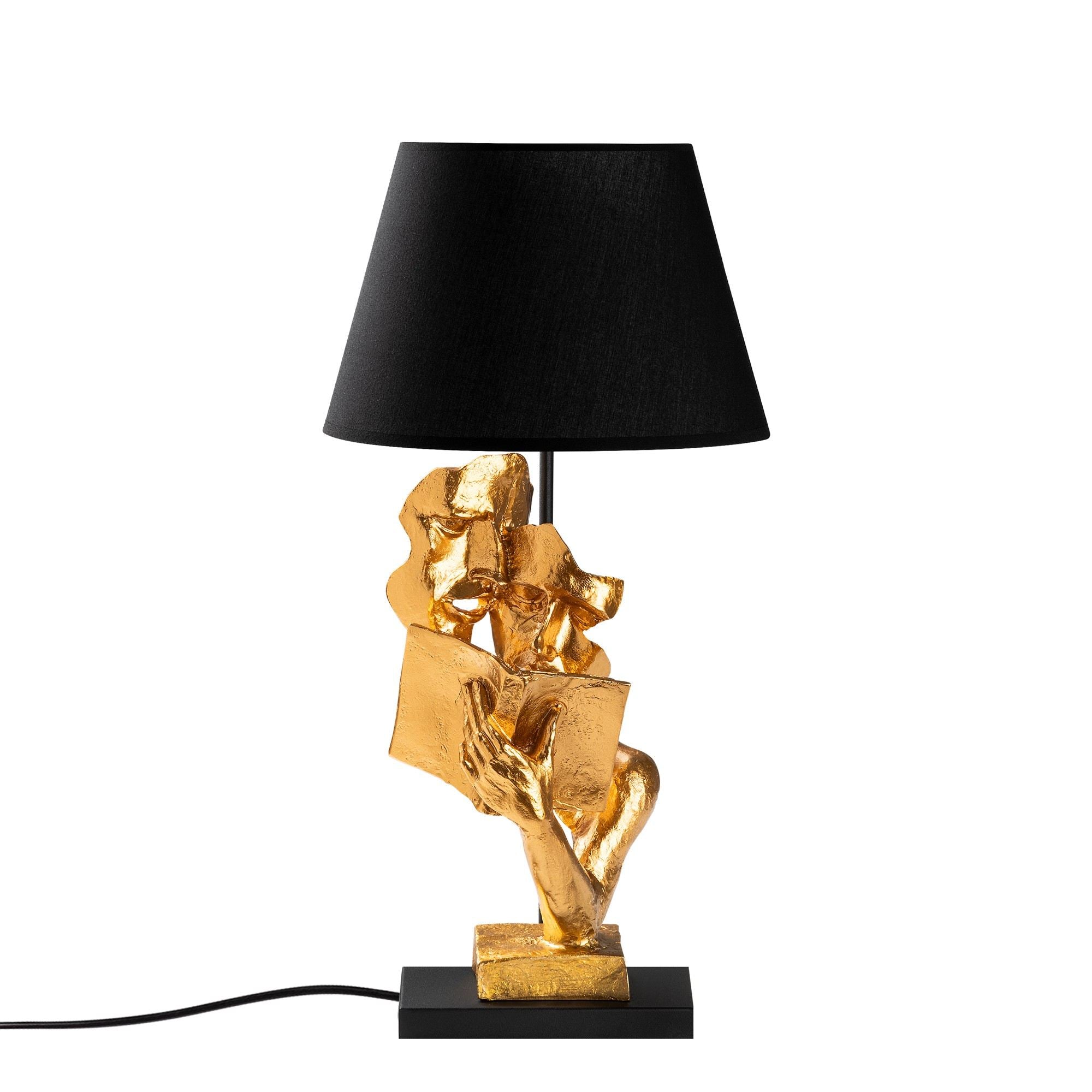 Candeeiro de mesa-Figura-Dourado
Preto