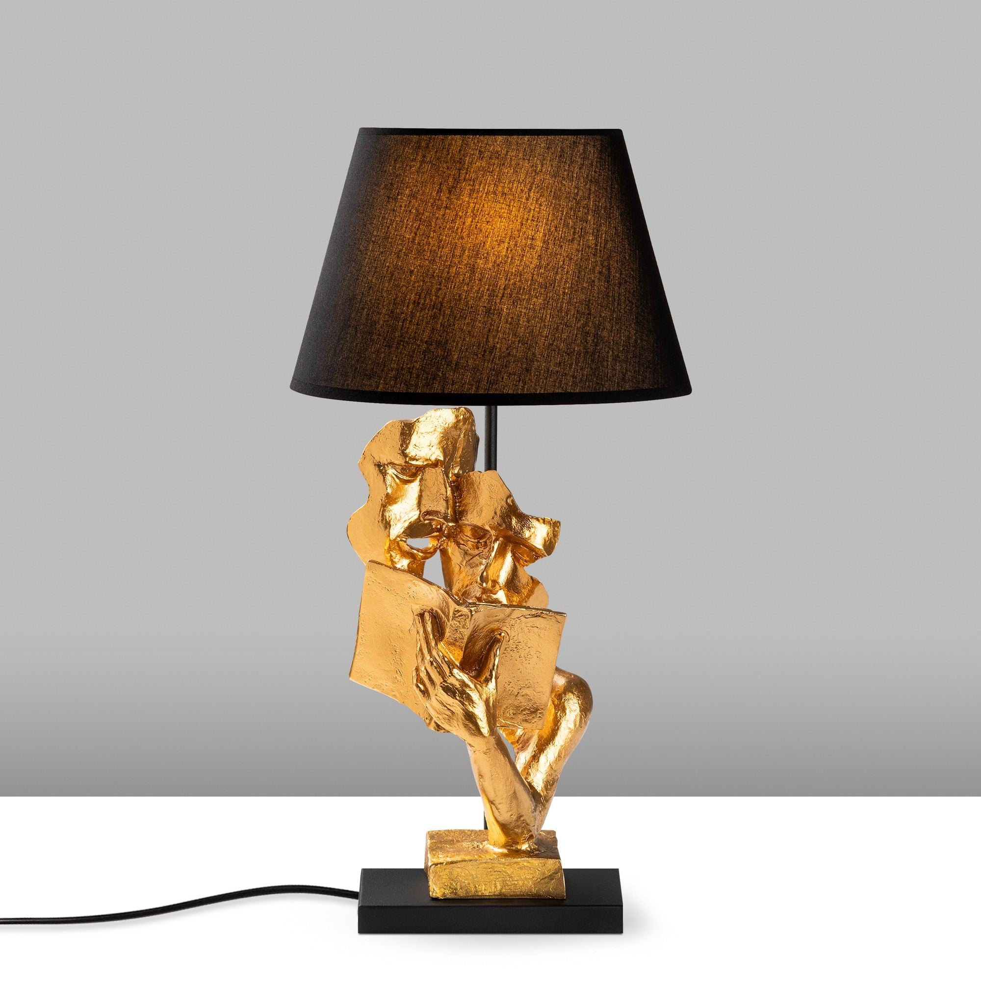Candeeiro de mesa-Figura-Dourado
Preto