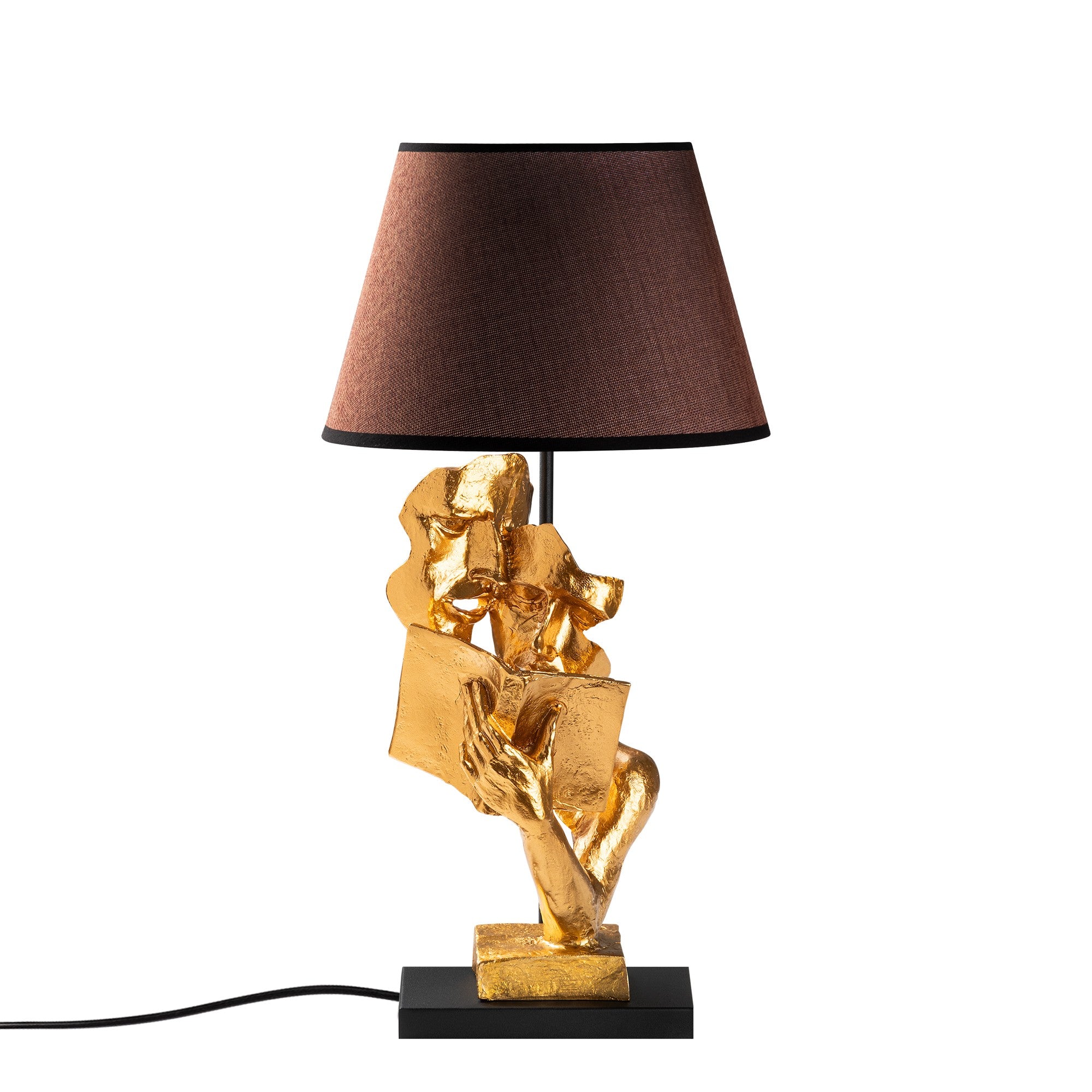Candeeiro de mesa-Figura-Dourado
Marrom