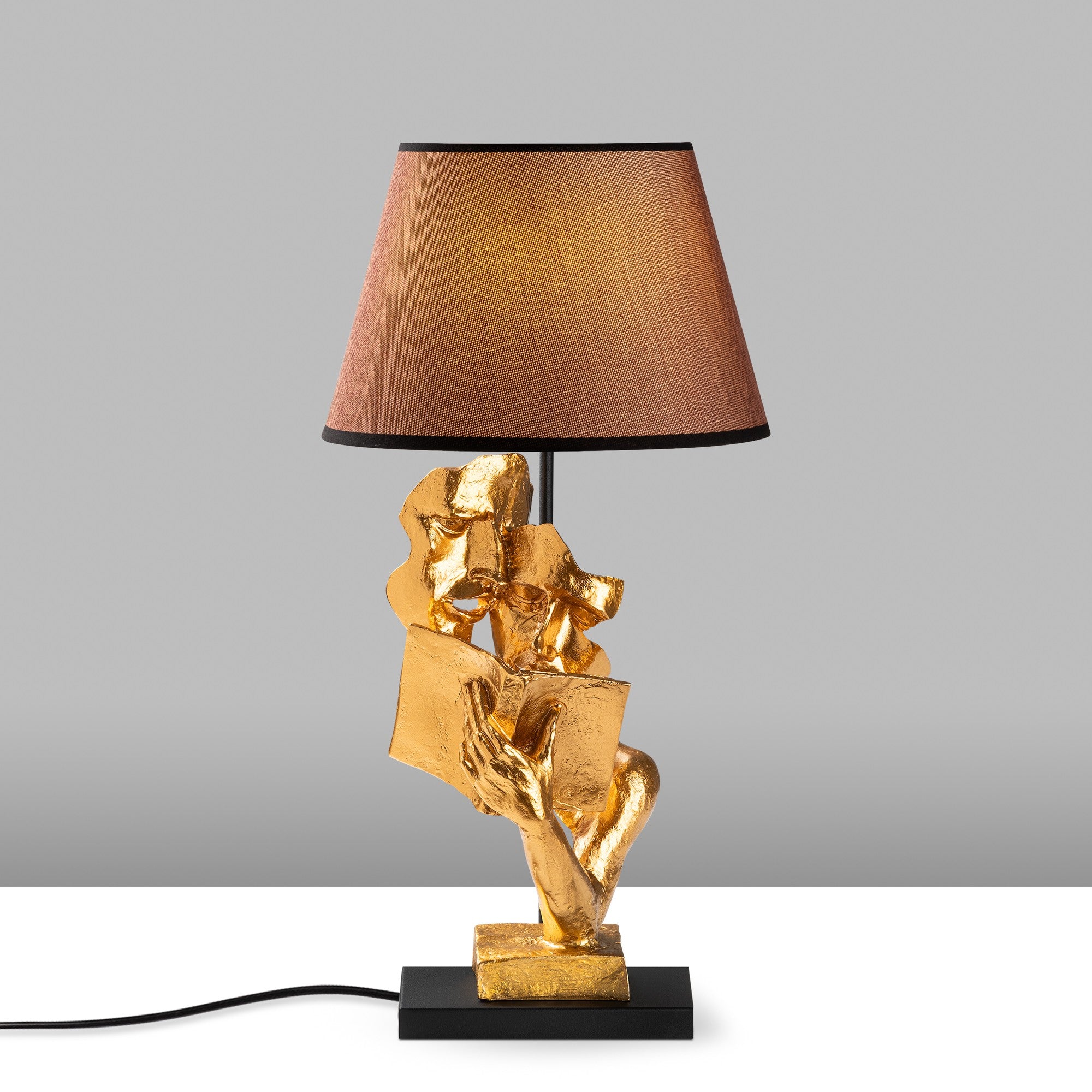 Candeeiro de mesa-Figura-Dourado
Marrom