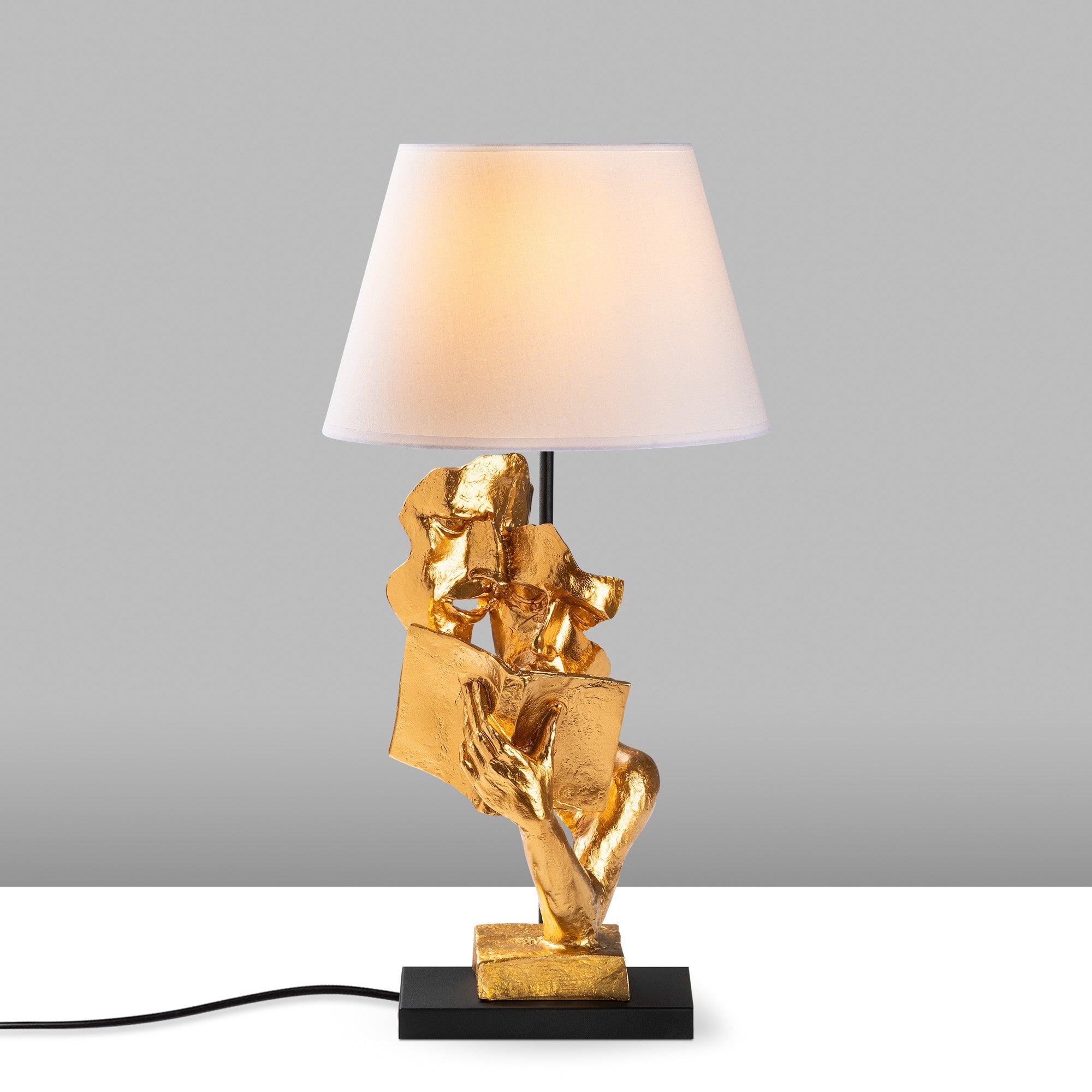 Candeeiro de mesa-Figura-Dourado
Branco