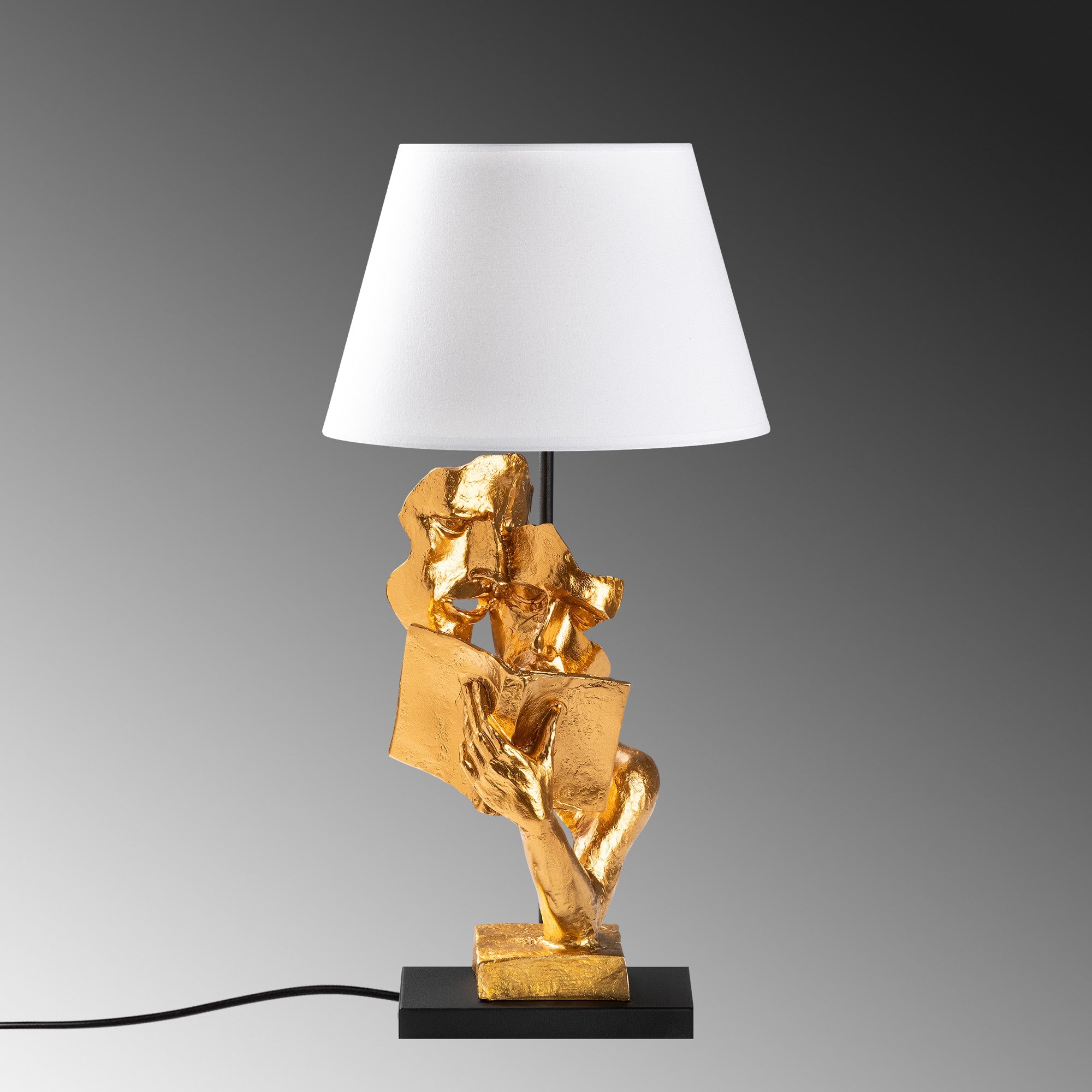 Candeeiro de mesa-Figura-Dourado
Branco