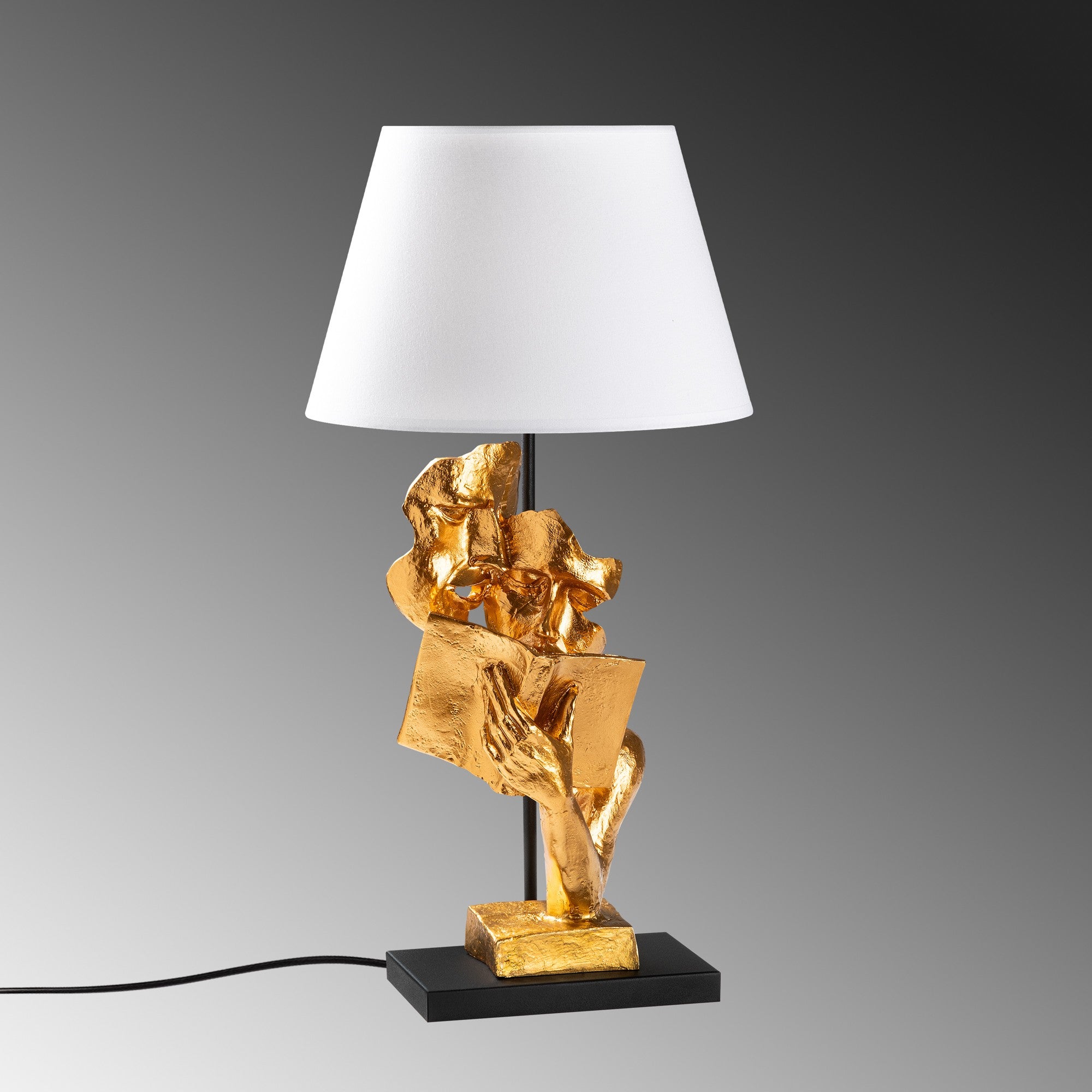 Candeeiro de mesa-Figura-Dourado
Branco