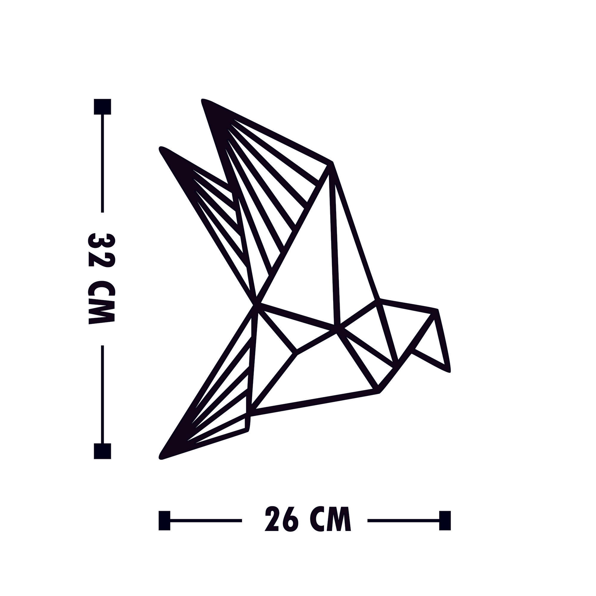 Acessório Decorativo de Parede – 26 x 32, 29 x 32, 30 x 32 cm – Preto – Madeira