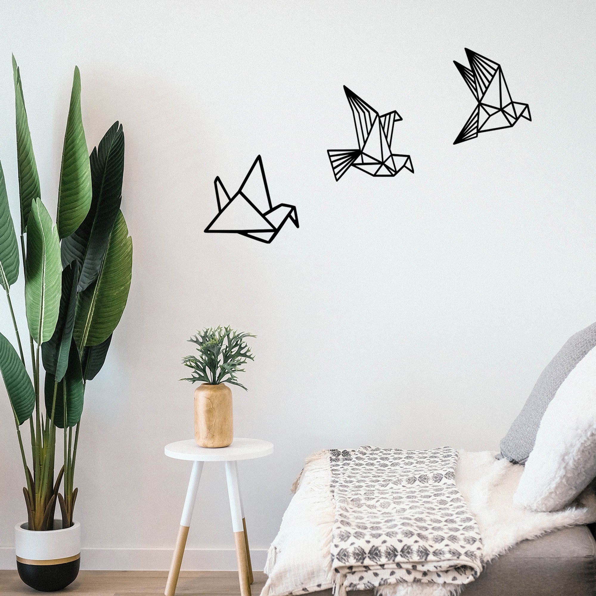 Acessório Decorativo de Parede – 26 x 32, 29 x 32, 30 x 32 cm – Preto – Madeira
