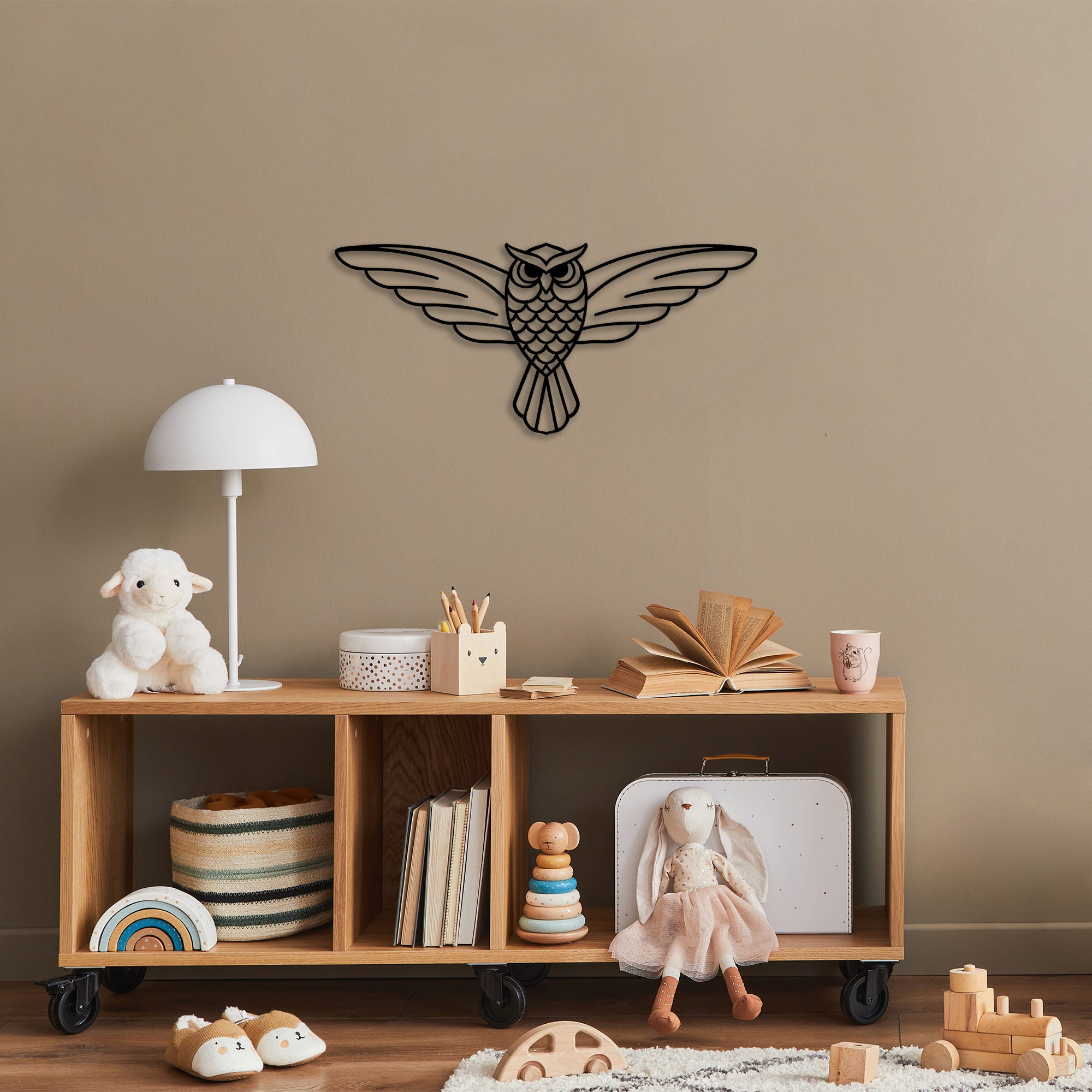 Acessório de parede decorativo de metal preto elegante, 17 x 38 cm | 100% metal, 1 mm de espessura | Perfeito para decoração de casa e espaços modernos, fácil de pendurar