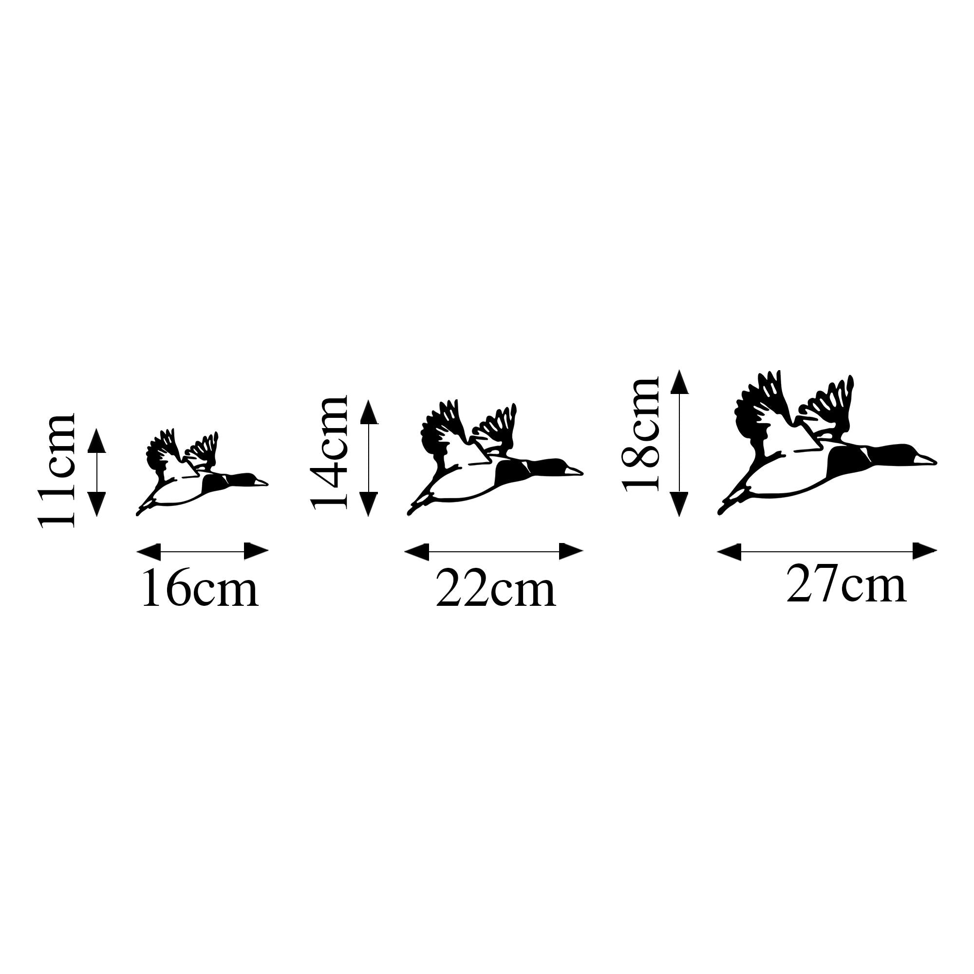 Acessórios decorativos de parede – 11x16cm, 14x22cm, 18x27cm – Preto – 100% metal