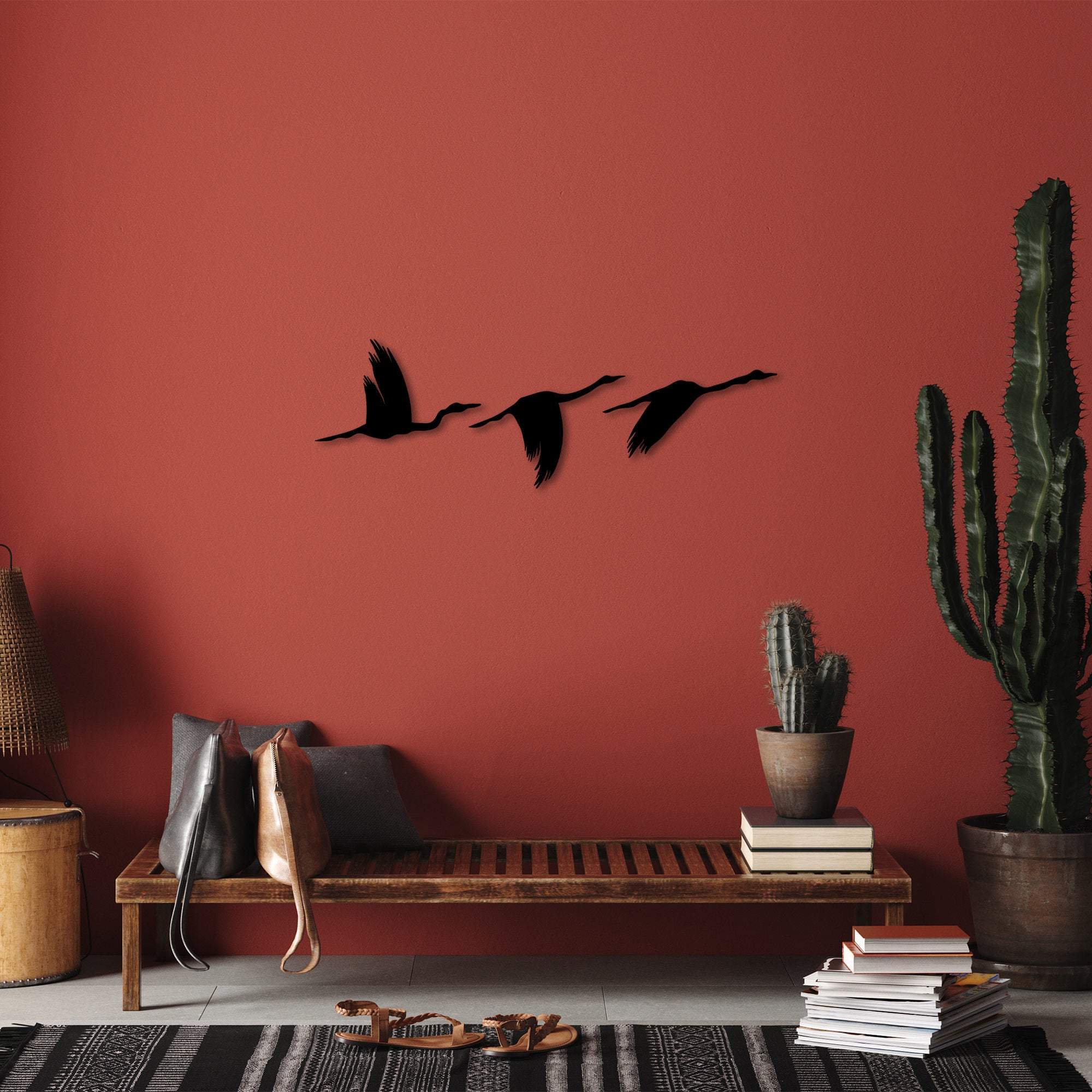 Acessórios Decorativos de Parede em Metal – 11x16cm, 14x22cm, 18x27cm – Preto – 100% Metal