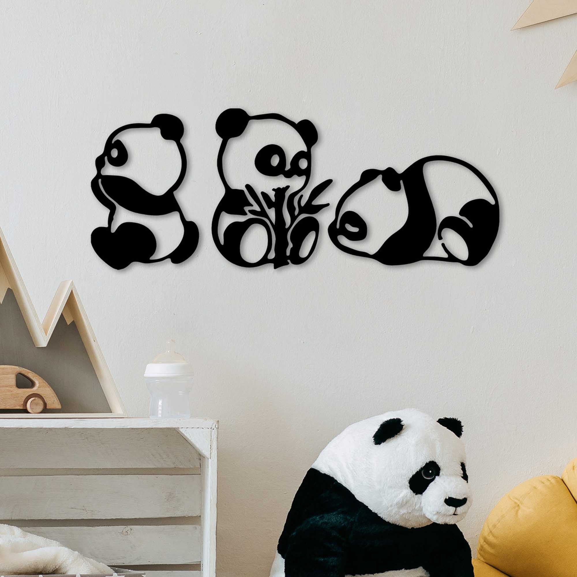 Acessório decorativo de parede – 18 x 26 cm, 20 x 27 cm, 28 x 18 cm – preto – metal