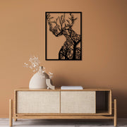 Acessório de parede decorativo de metal preto elegante, 52 x 70 cm | 100% metal, 1,5 mm de espessura | Perfeito para decoração moderna e arte de parede exclusiva