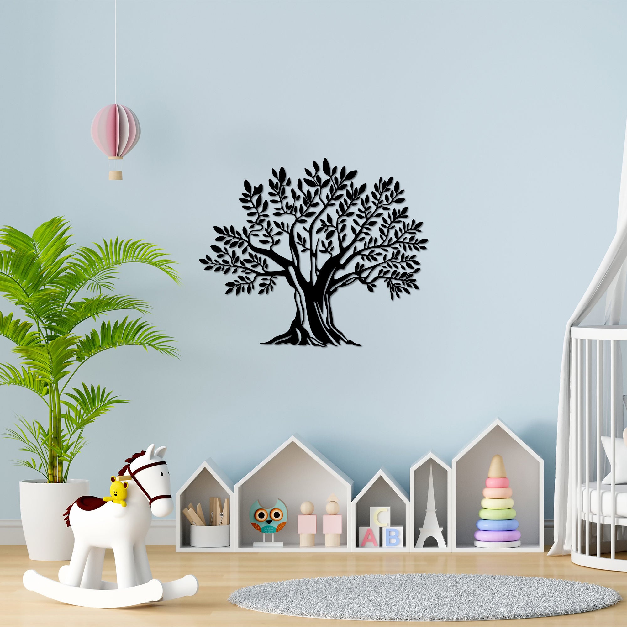 Acessório de parede decorativo de metal preto elegante, 58 x 70 cm | 100% metal, 1,5 cm de espessura | Perfeito para decoração moderna e exibição de arte