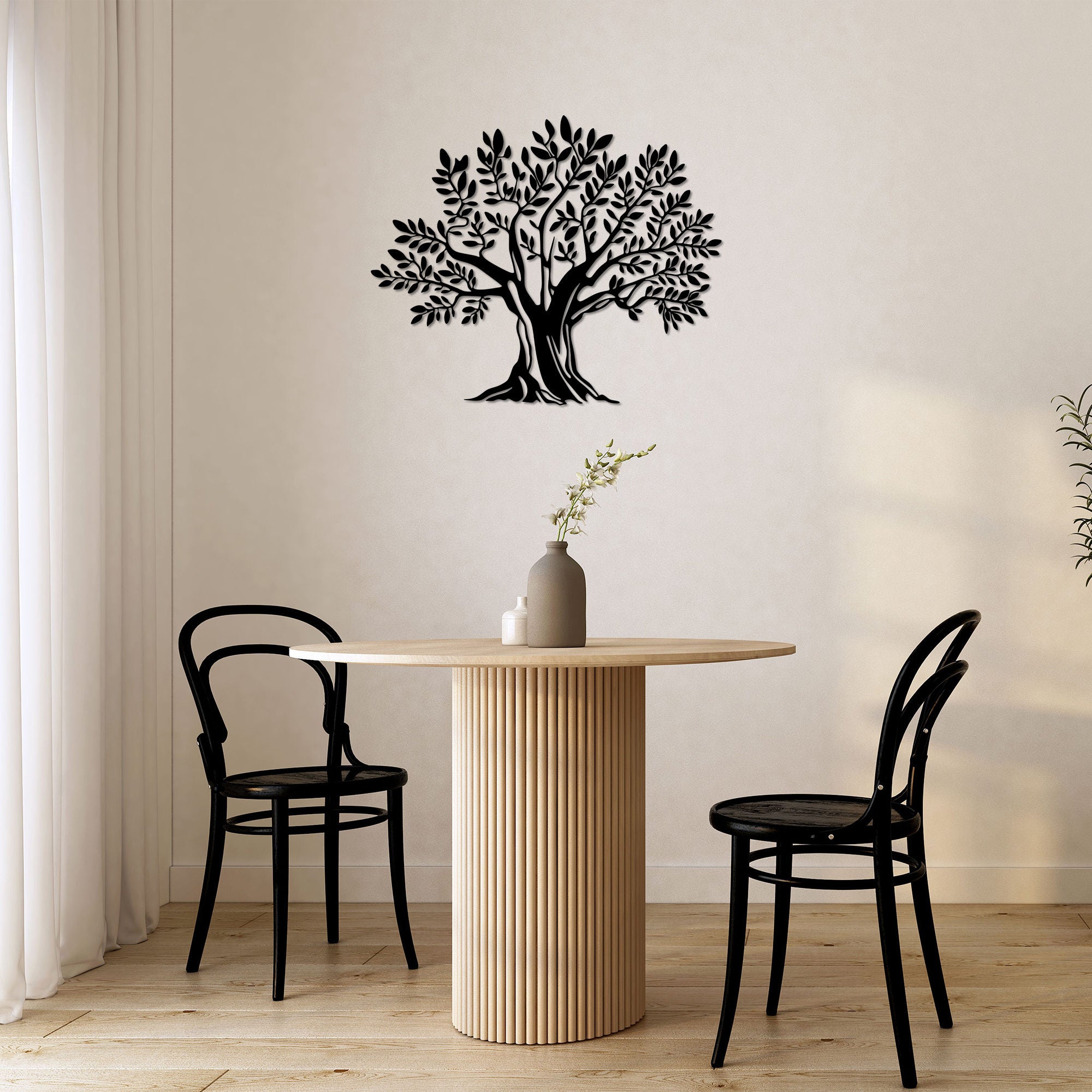 Acessório de parede decorativo de metal preto elegante, 58 x 70 cm | 100% metal, 1,5 cm de espessura | Perfeito para decoração moderna e exibição de arte