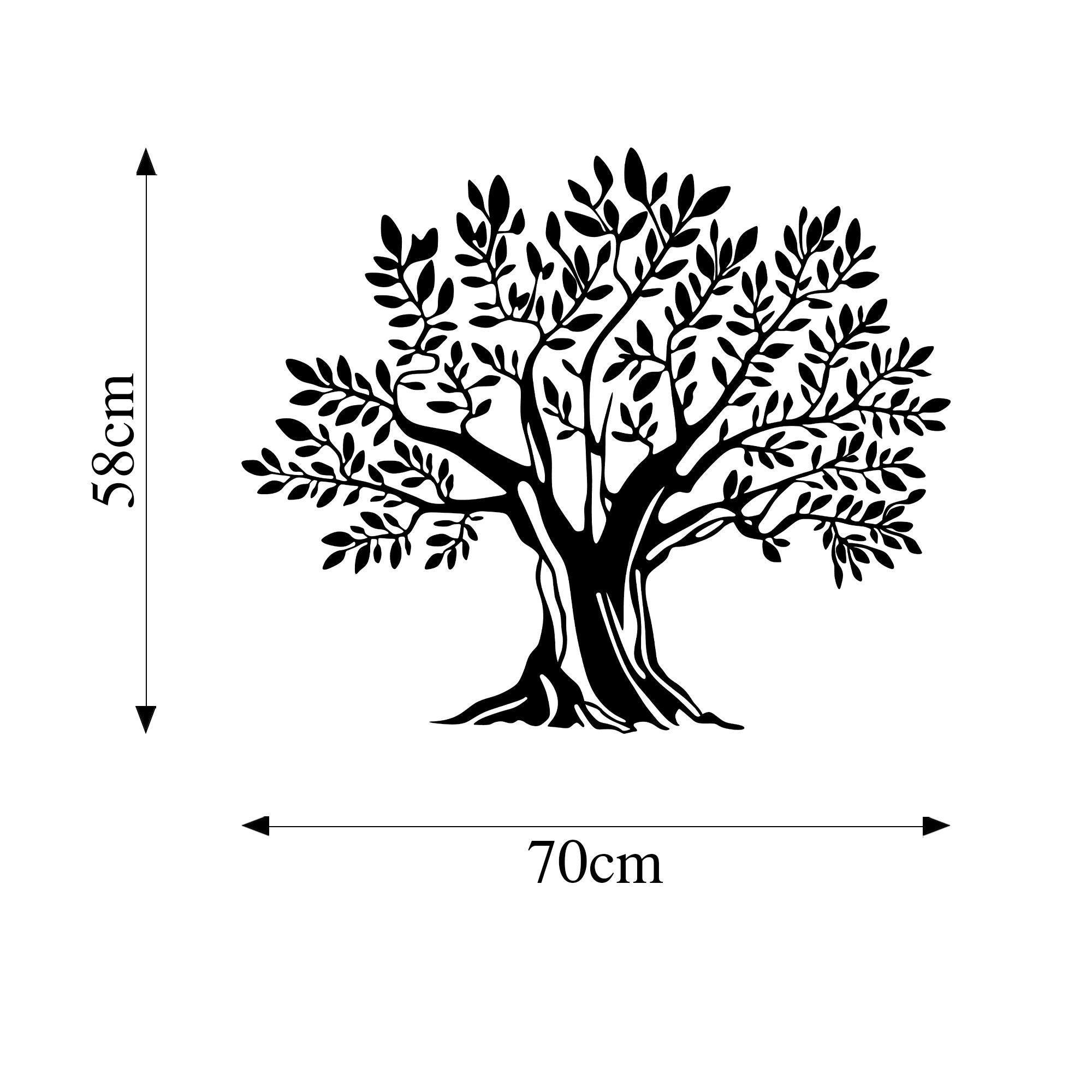 Acessório de parede decorativo de metal preto elegante, 58 x 70 cm | 100% metal, 1,5 cm de espessura | Perfeito para decoração moderna e exibição de arte