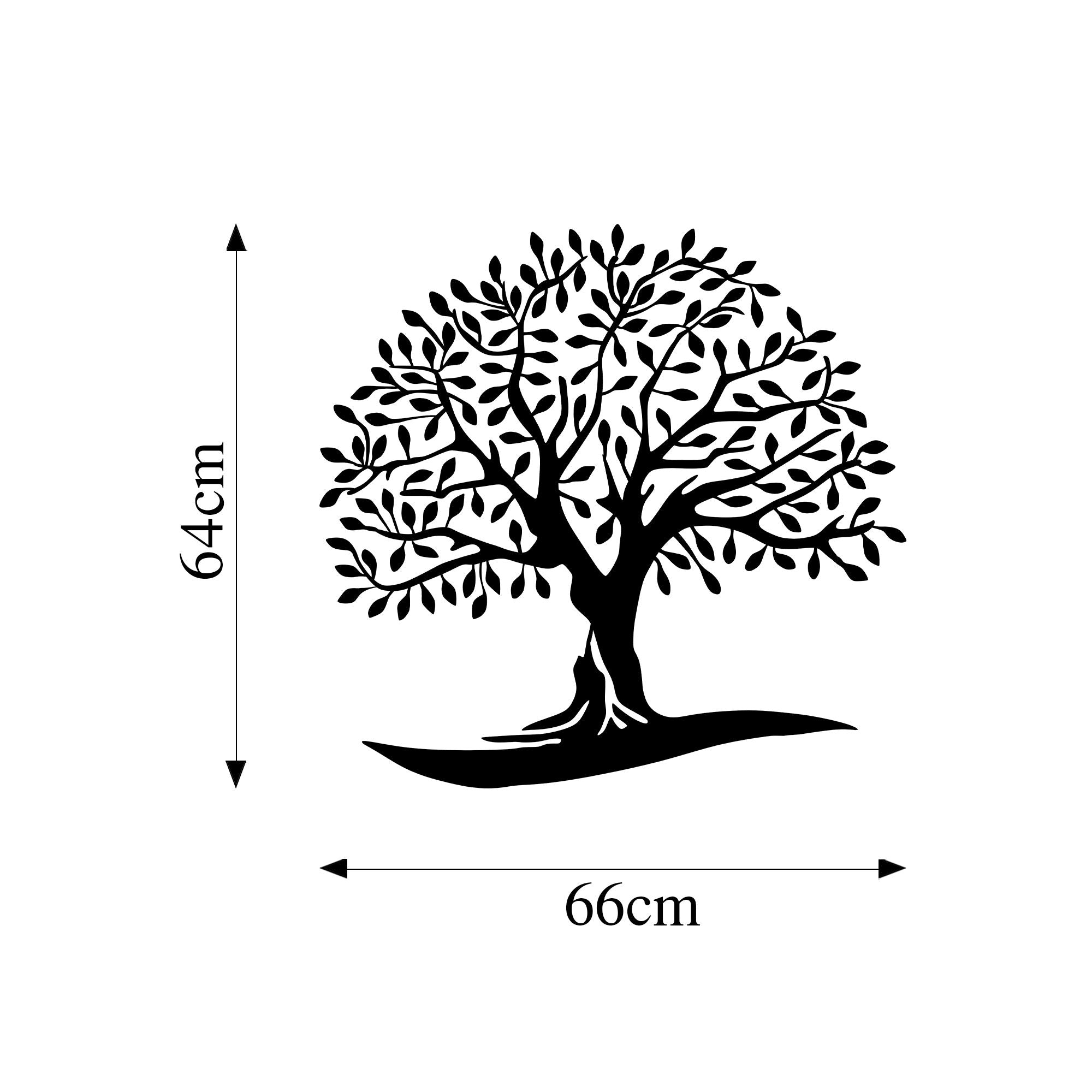 Acessório de parede decorativo de metal preto elegante, 64 x 66 cm | 100% metal, 1,5 cm de espessura | Perfeito para decoração moderna e exibição de arte