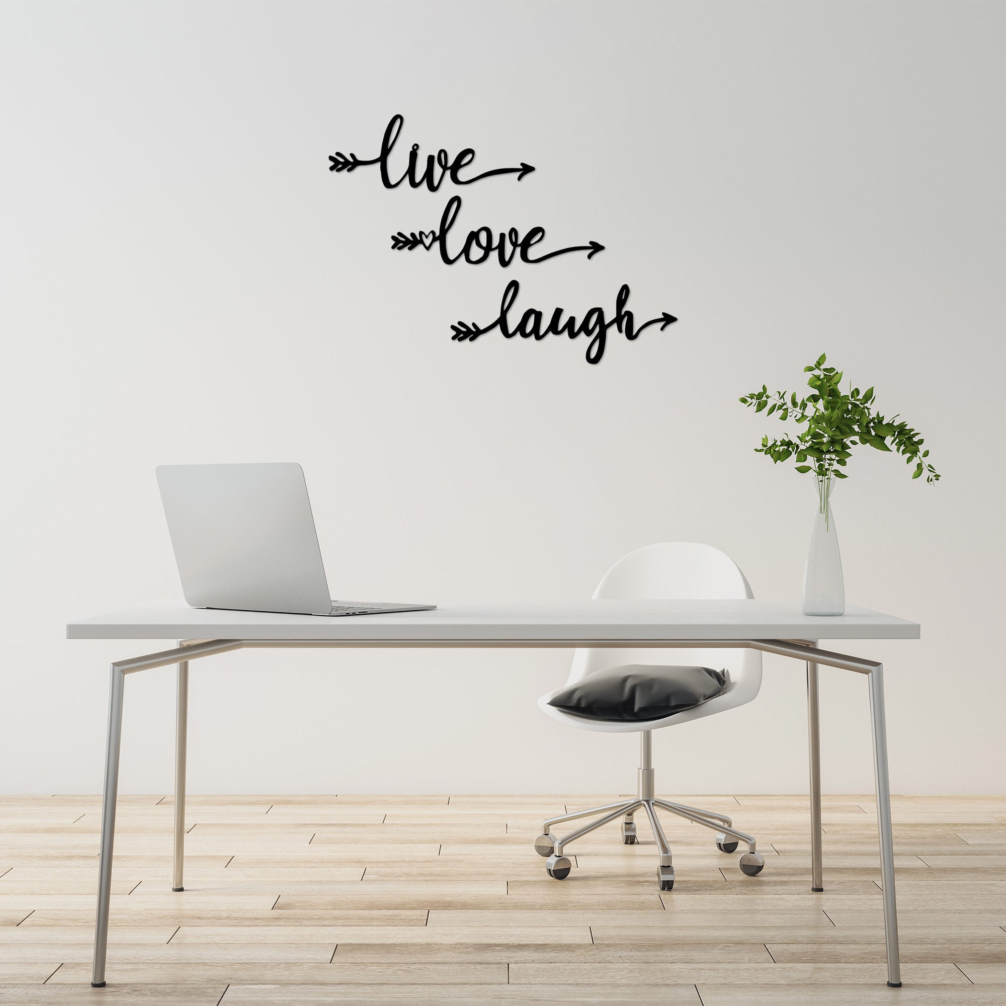 Acessório de parede decorativo de metal preto elegante, 60 x 60 cm, 100% metal (1,5 cm de espessura) | Perfeito para decoração moderna e arte de parede exclusiva