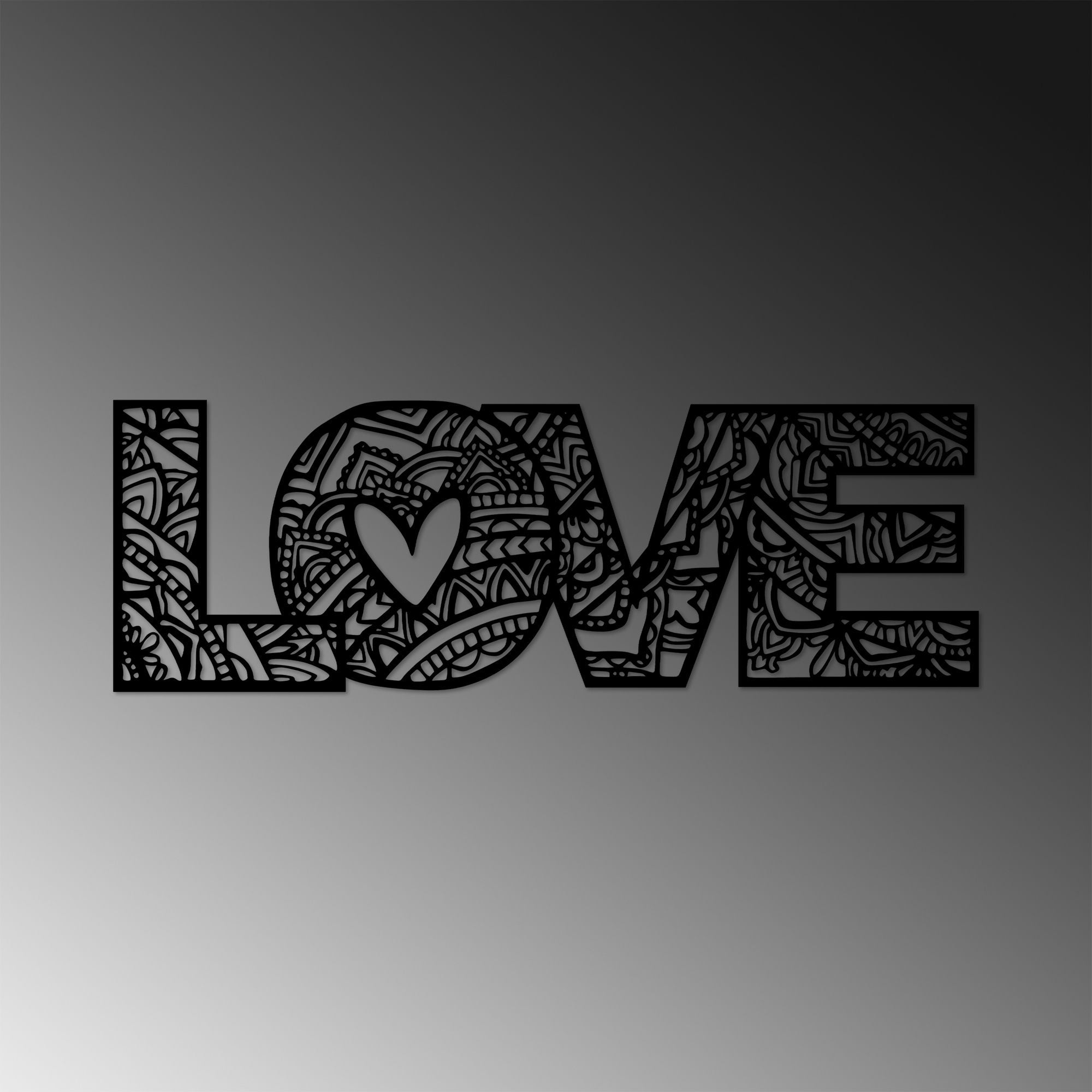 Acessório de parede decorativo de metal preto elegante, 23 x 70 cm | 100% metal, 1,5 cm de espessura | Perfeito para decoração moderna e arte de parede exclusiva