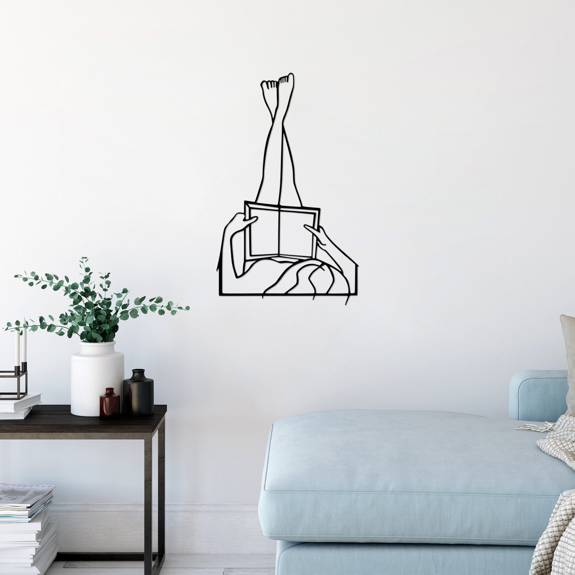 Acessório de parede decorativo de metal preto elegante, 42 x 69 cm | 100% metal, 1,5 mm de espessura | Perfeito para decoração moderna e arte de parede exclusiva