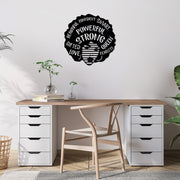 Acessório de parede decorativo de metal preto elegante, 70 x 70 cm | 100% metal, 1,5 mm de espessura | Perfeito para decoração moderna e arte de parede exclusiva