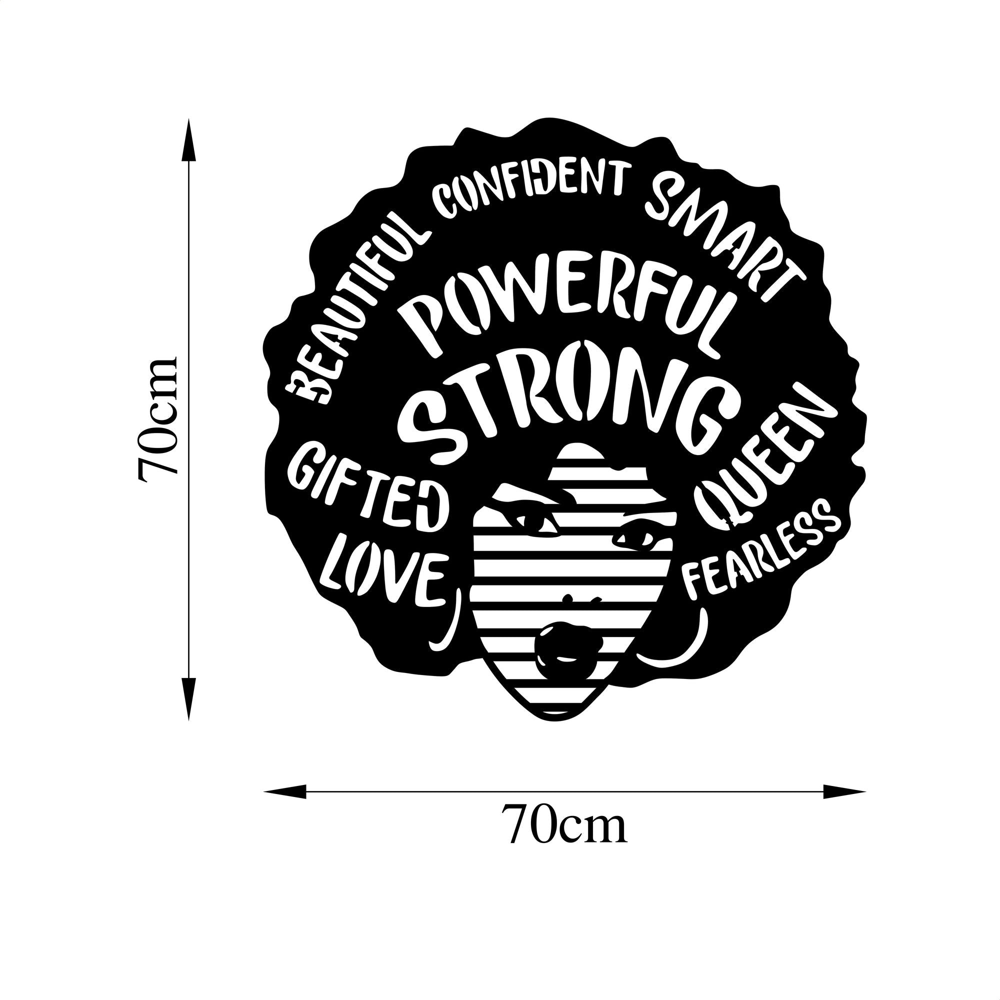 Acessório de parede decorativo de metal preto elegante, 70 x 70 cm | 100% metal, 1,5 mm de espessura | Perfeito para decoração moderna e arte de parede exclusiva