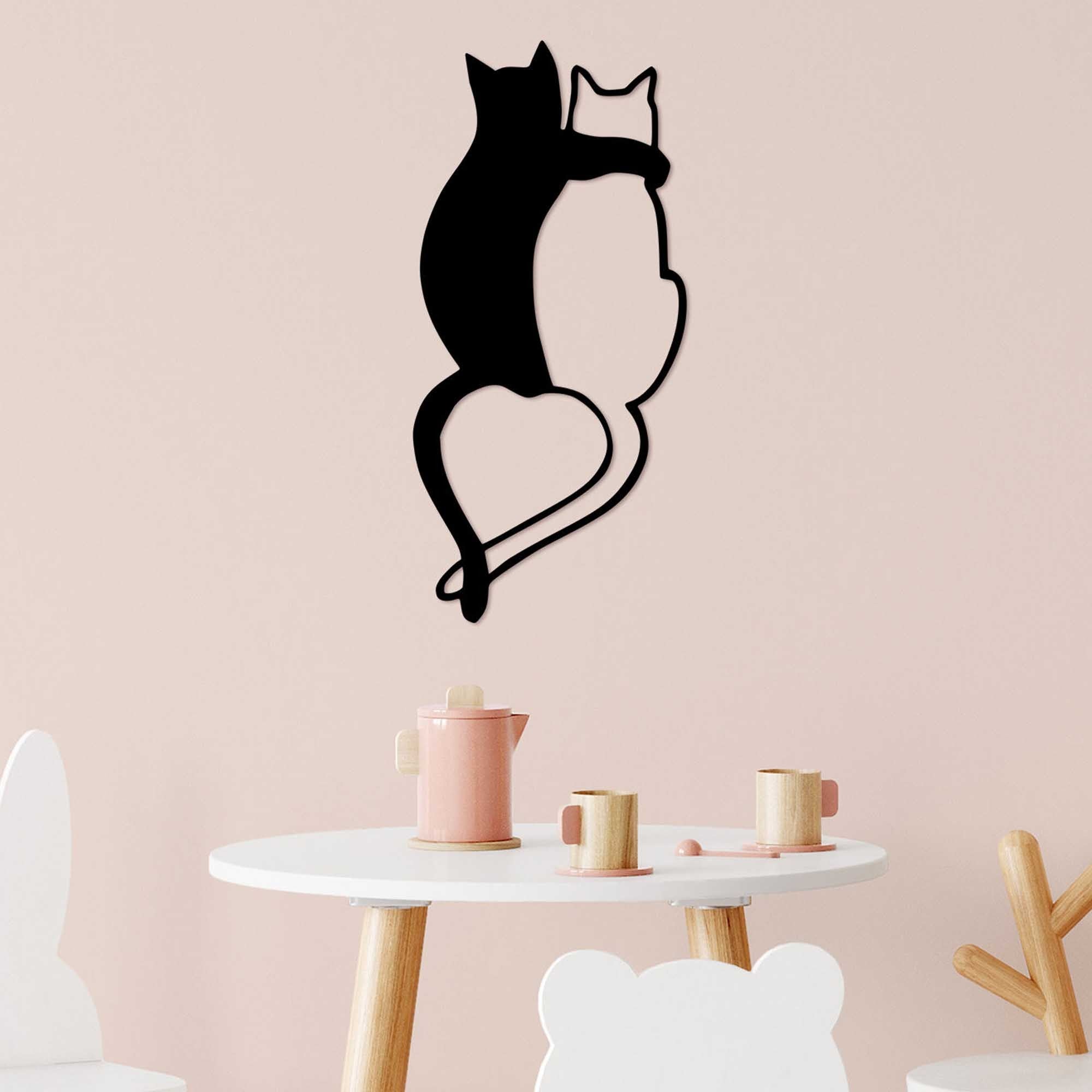 Acessório de parede decorativo de metal preto elegante, 33 x 70 cm | 100% metal, 1,5 mm de espessura | Perfeito para decoração moderna e arte de parede exclusiva
