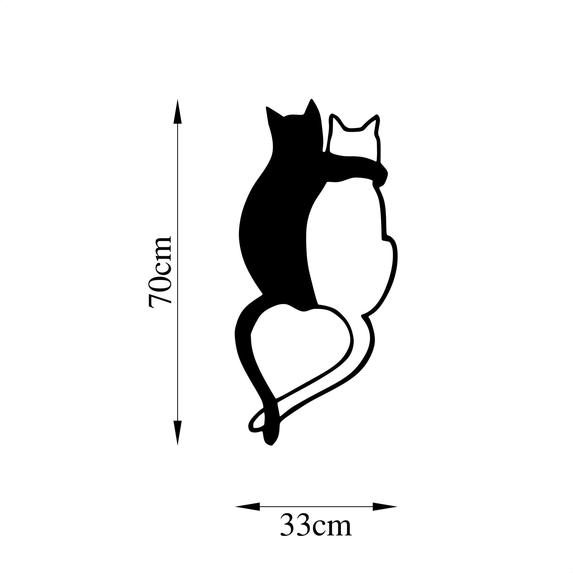 Acessório de parede decorativo de metal preto elegante, 33 x 70 cm | 100% metal, 1,5 mm de espessura | Perfeito para decoração moderna e arte de parede exclusiva