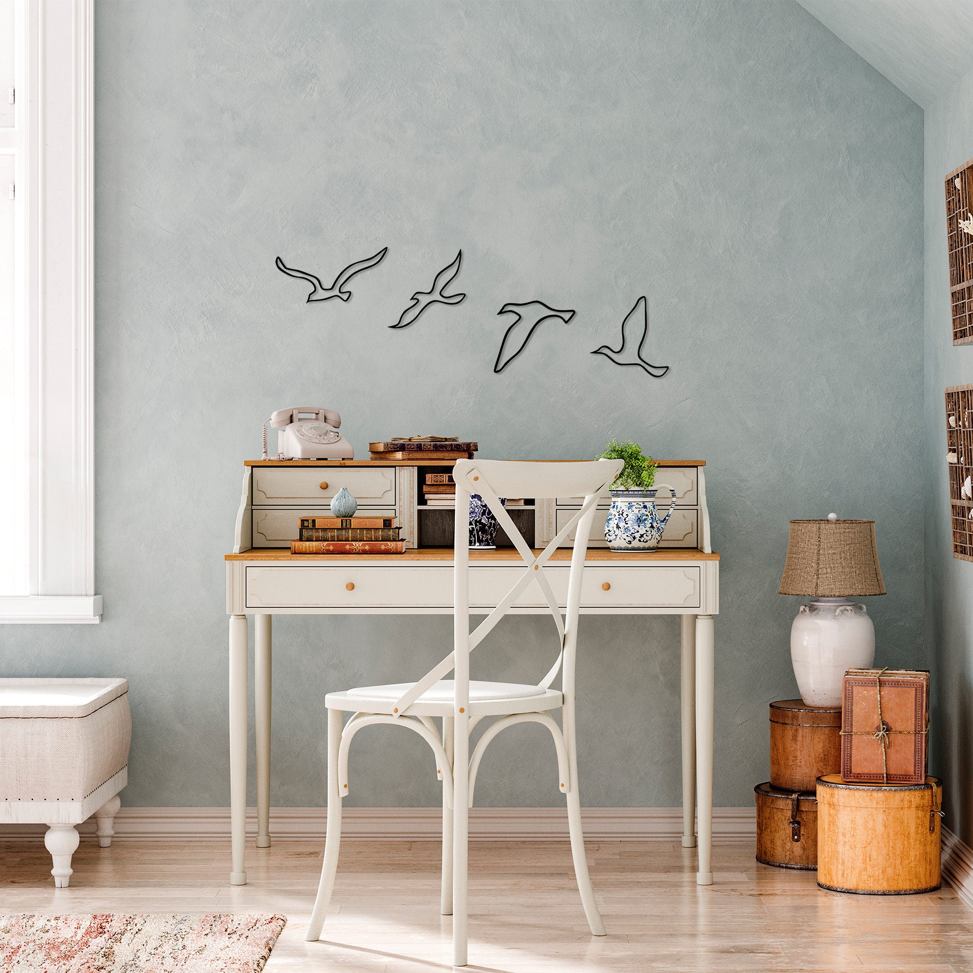 Acessório de Parede Decorativo em Metal – 1,5 mm espessura – Preto