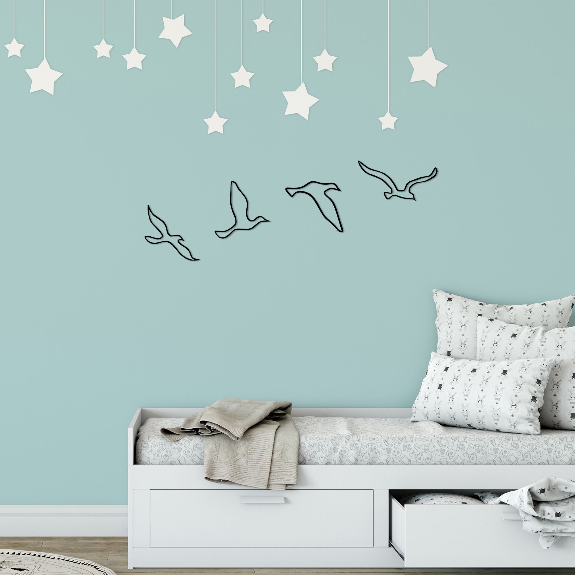 Acessório de Parede Decorativo em Metal – 1,5 mm espessura – Preto
