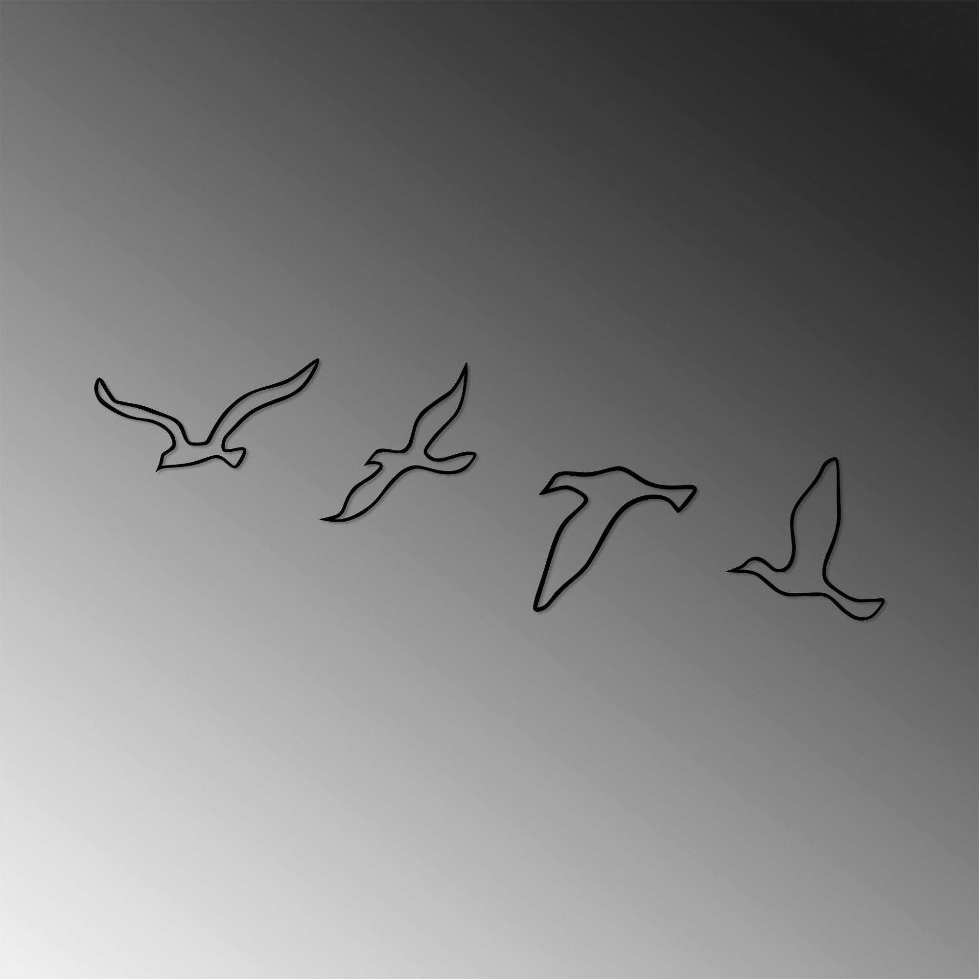 Acessório de Parede Decorativo em Metal – 1,5 mm espessura – Preto