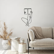 Acessório de parede decorativo de metal preto elegante, 43 x 70 cm | 100% metal, 1,5 mm de espessura | Perfeito para decoração moderna e arte de parede exclusiva