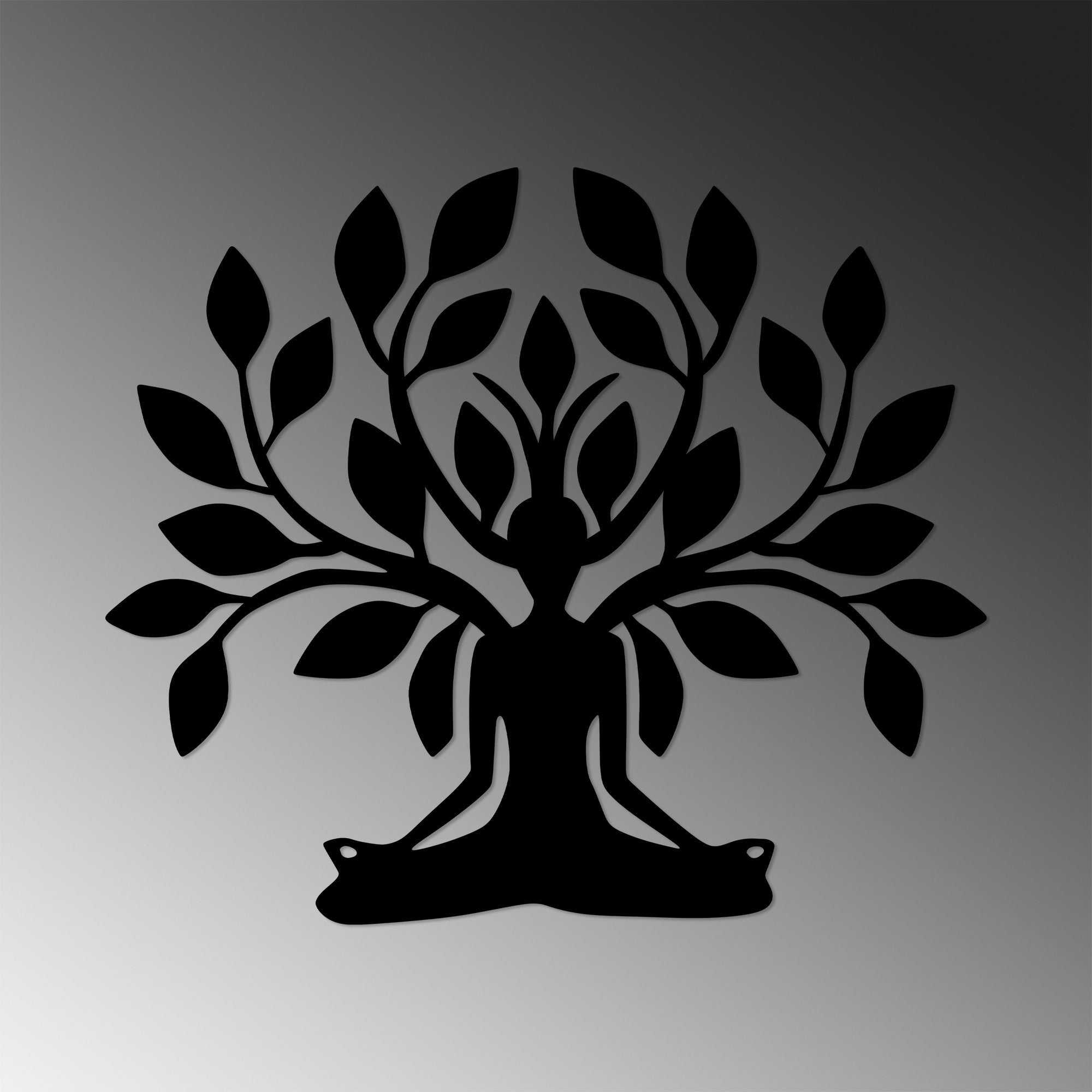 Acessório de parede decorativo de metal preto elegante, 60 x 70 cm | 100% metal, 1,5 mm de espessura | Perfeito para decoração moderna e arte de parede exclusiva