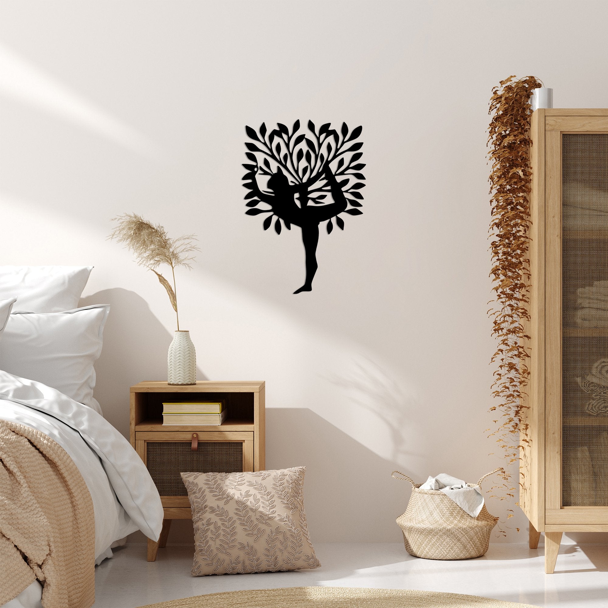 Acessório de parede decorativo de metal preto elegante, 50 x 70 cm | 100% metal (1,5 mm de espessura) | Perfeito para decoração moderna e arte de parede exclusiva