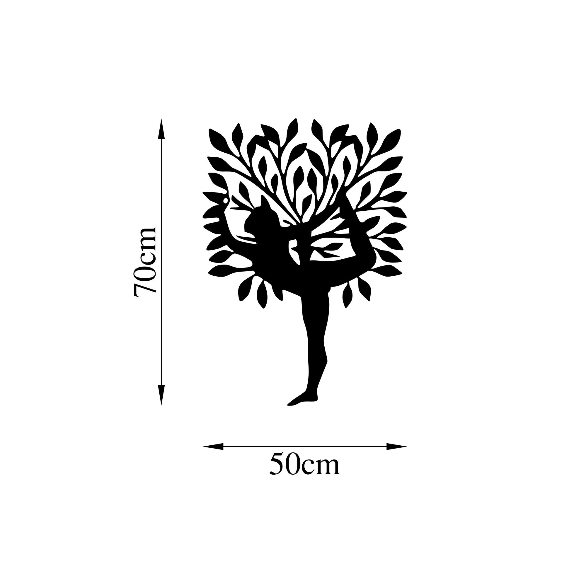 Acessório de parede decorativo de metal preto elegante, 50 x 70 cm | 100% metal (1,5 mm de espessura) | Perfeito para decoração moderna e arte de parede exclusiva