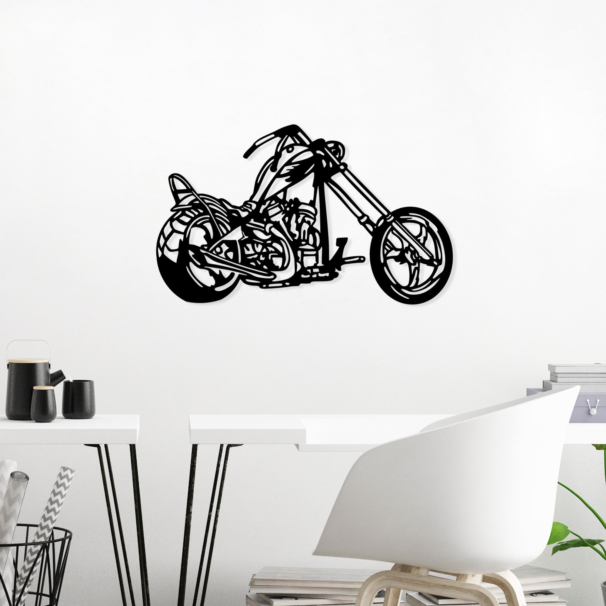 Acessório de parede decorativo de metal preto elegante, 44 x 70 cm | 100% metal (1,5 mm de espessura) | Leve (1,715 kg) | Perfeito para decoração moderna de casa