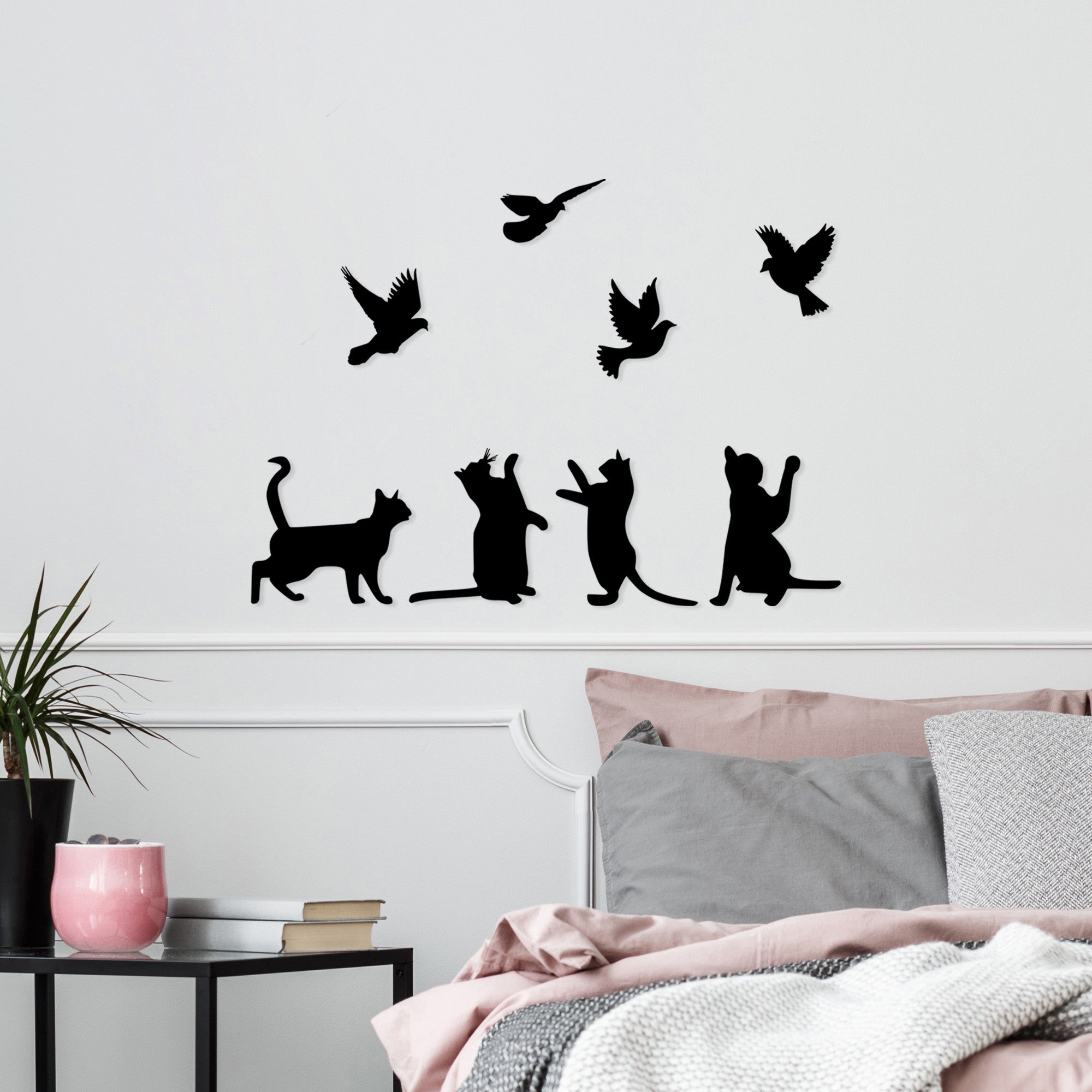 Acessório de parede decorativo de metal preto elegante, 79 x 110 cm | 100% metal, 1,5 mm de espessura | Leve e fácil de pendurar, perfeito para decoração moderna