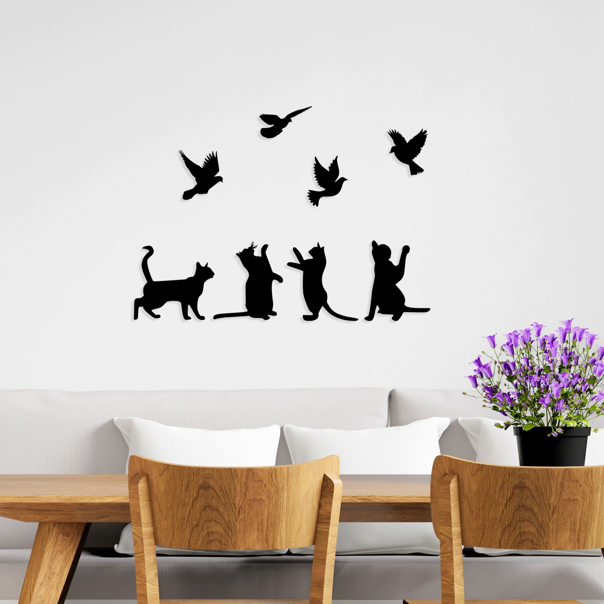 Acessório de parede decorativo de metal preto elegante, 79 x 110 cm | 100% metal, 1,5 mm de espessura | Leve e fácil de pendurar, perfeito para decoração moderna