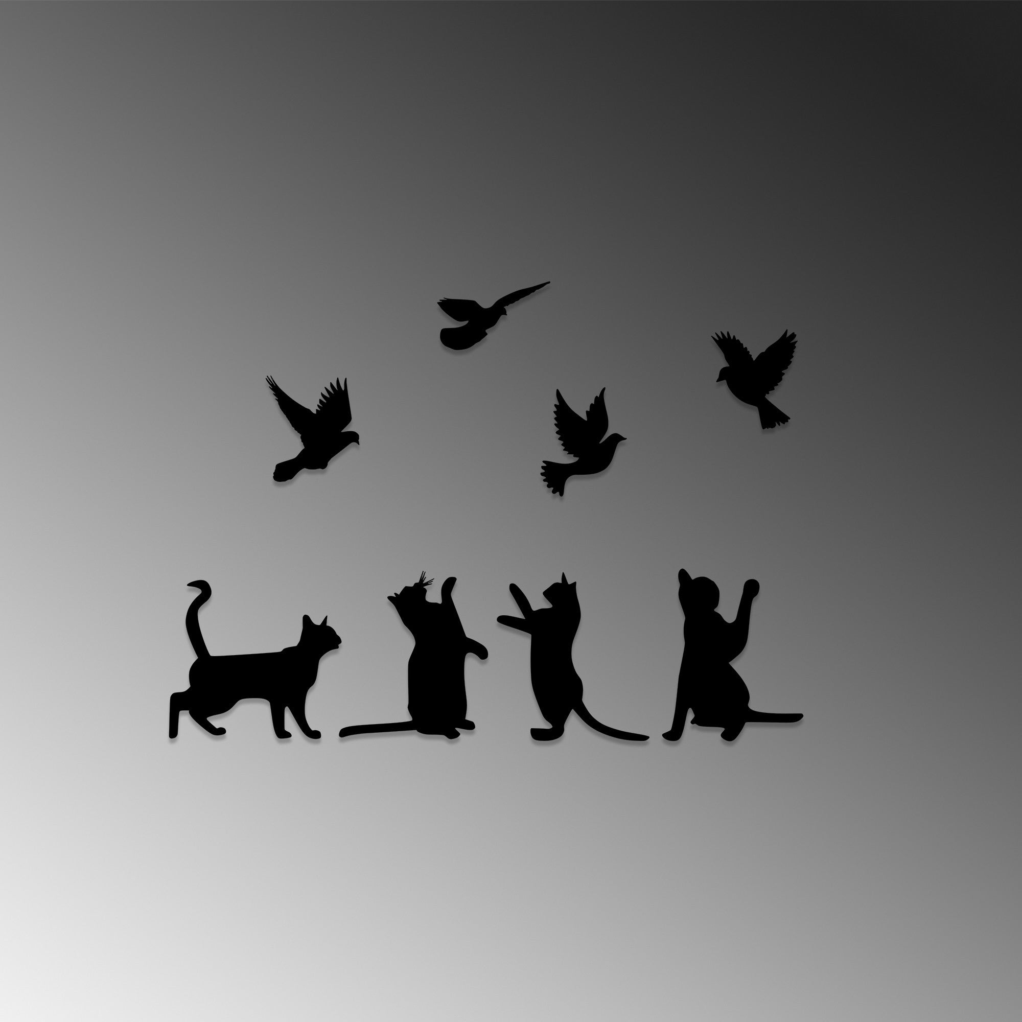 Acessório de parede decorativo de metal preto elegante, 79 x 110 cm | 100% metal, 1,5 mm de espessura | Leve e fácil de pendurar, perfeito para decoração moderna