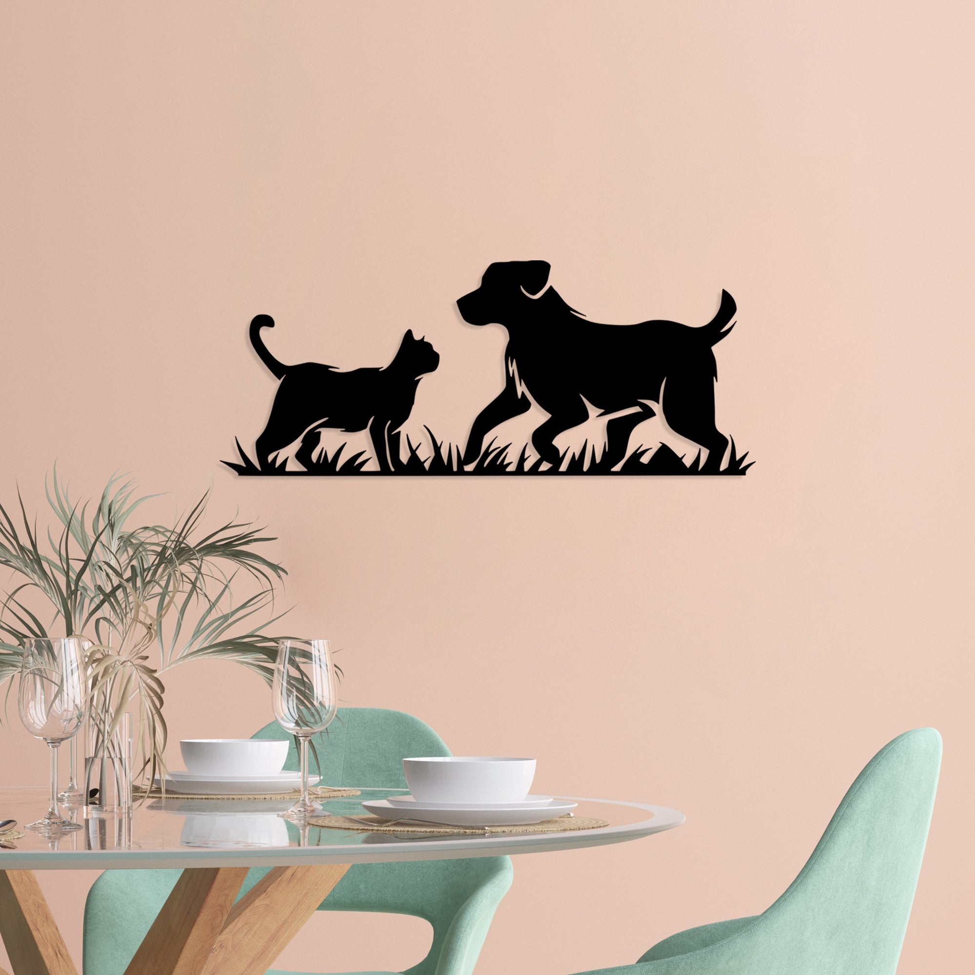 Acessório de parede decorativo de metal preto elegante, 27 x 70 cm | 100% metal, 1,5 mm de espessura | Leve e fácil de pendurar, perfeito para decoração de casa