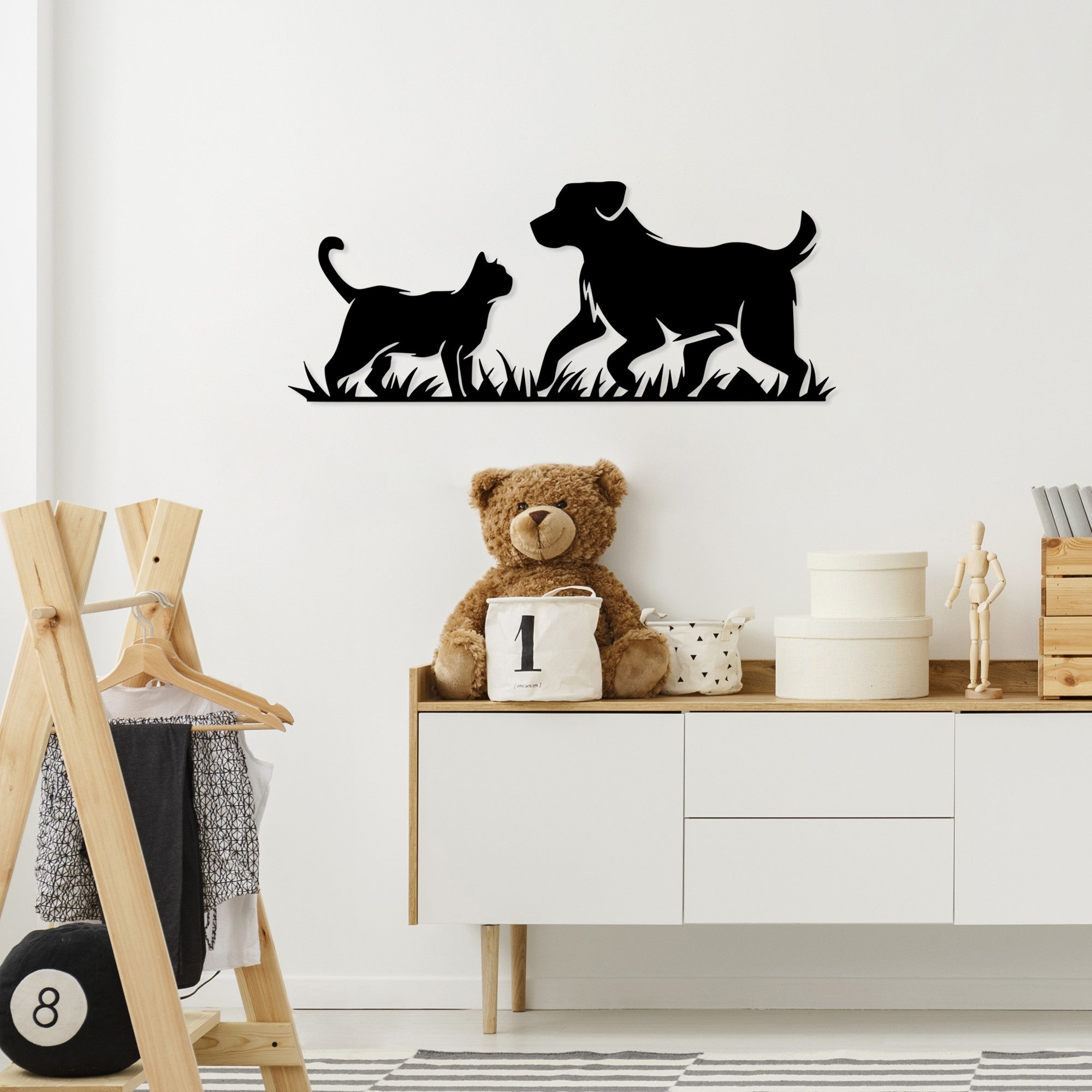 Acessório de parede decorativo de metal preto elegante, 27 x 70 cm | 100% metal, 1,5 mm de espessura | Leve e fácil de pendurar, perfeito para decoração de casa
